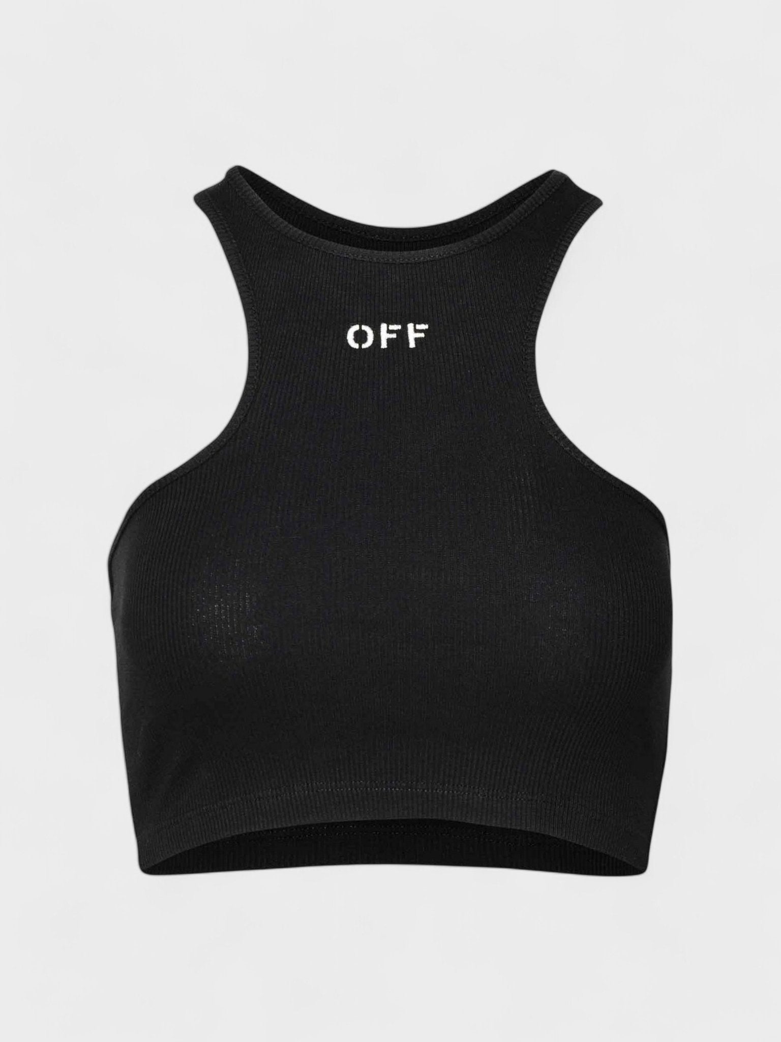 Off - White Off Stamp Rib Rowing Top Black - Supplied FashionOff White