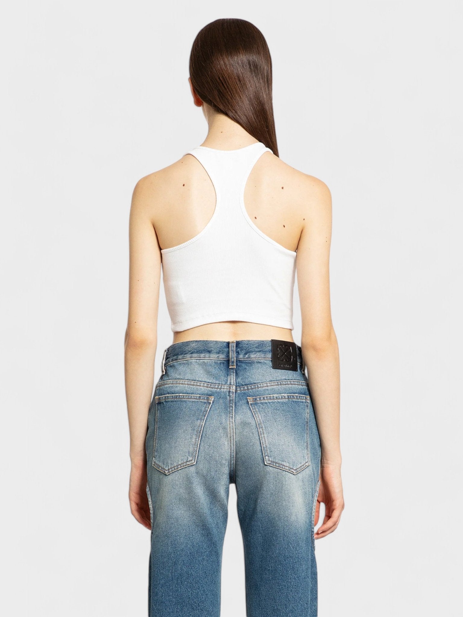 Off - White Off Stamp Rib Rowing Top White - Supplied FashionOff White