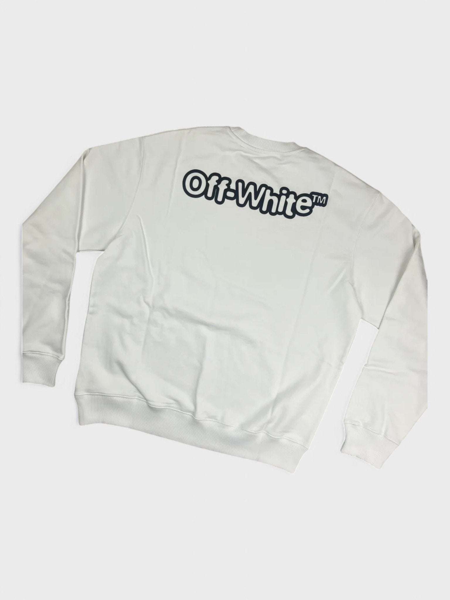 Off - White Off - White Tm Logo Print Crewneck White/Black - Supplied FashionOFF WHITE