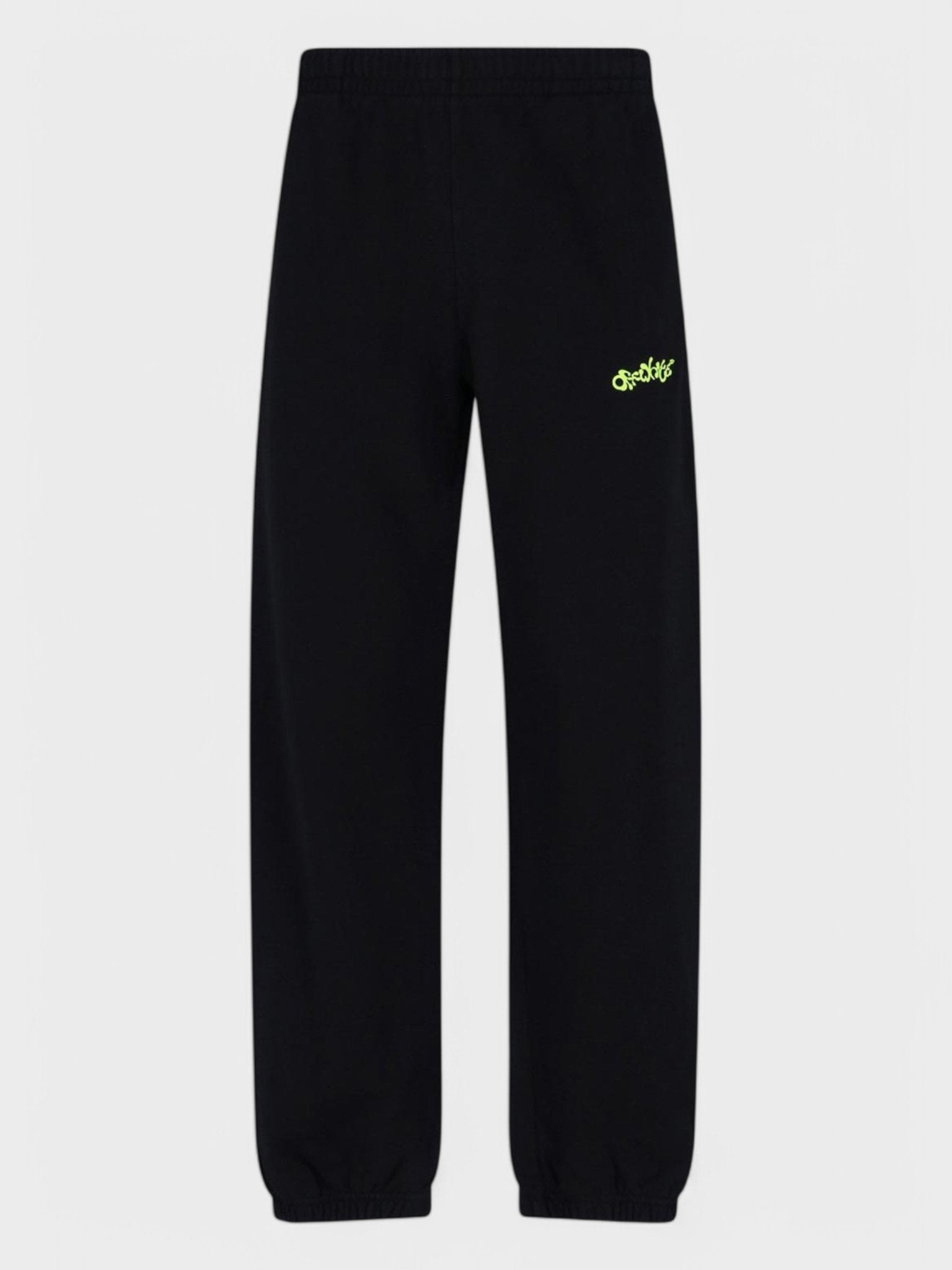 Off - White Opposite Arrow Slim Sweatpants 'Black/Lime' - Supplied FashionOff White