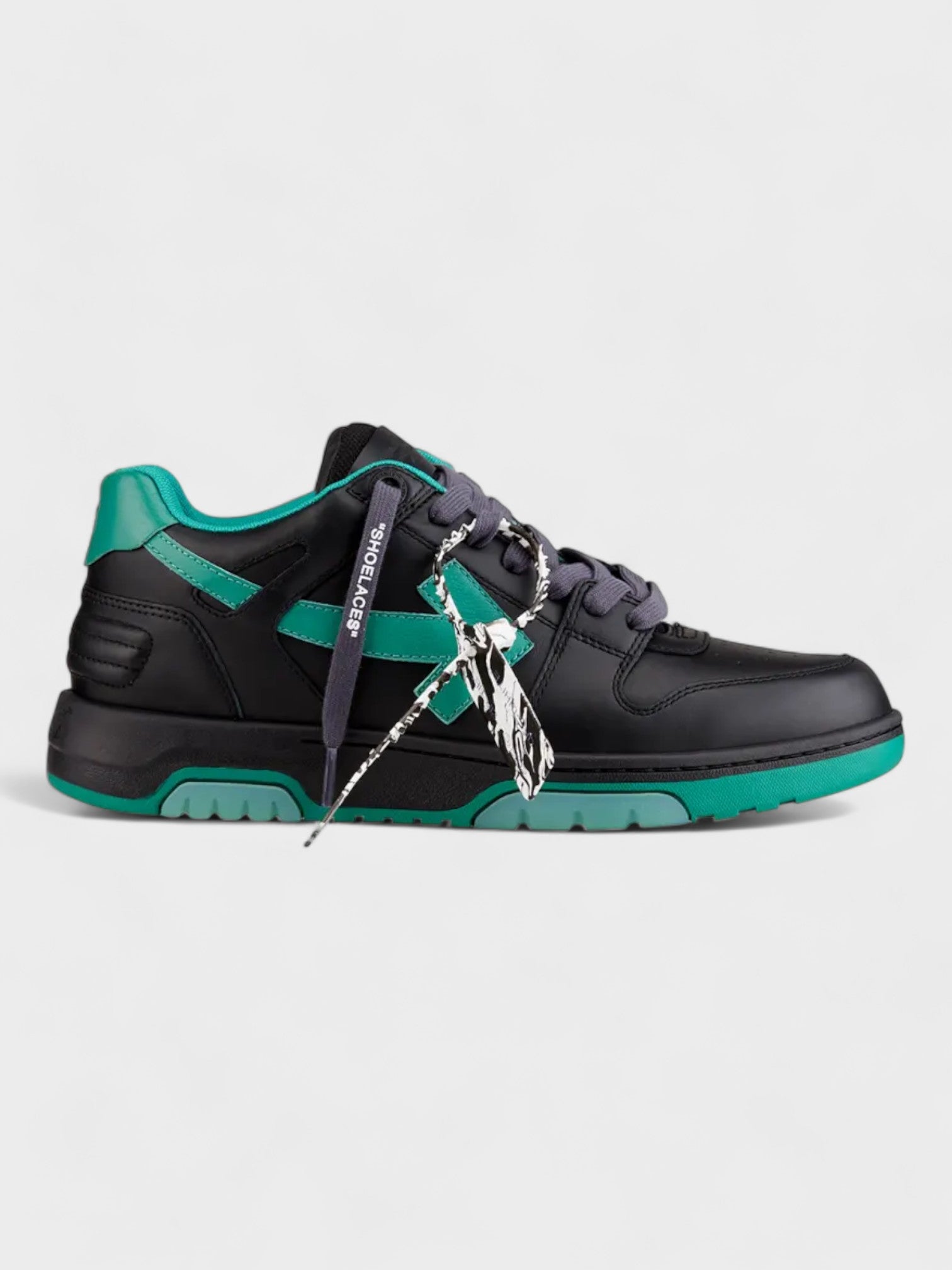 Off-White Out Of Office Leather Sneaker Black/ Green - Supplied LuxuryOff-White