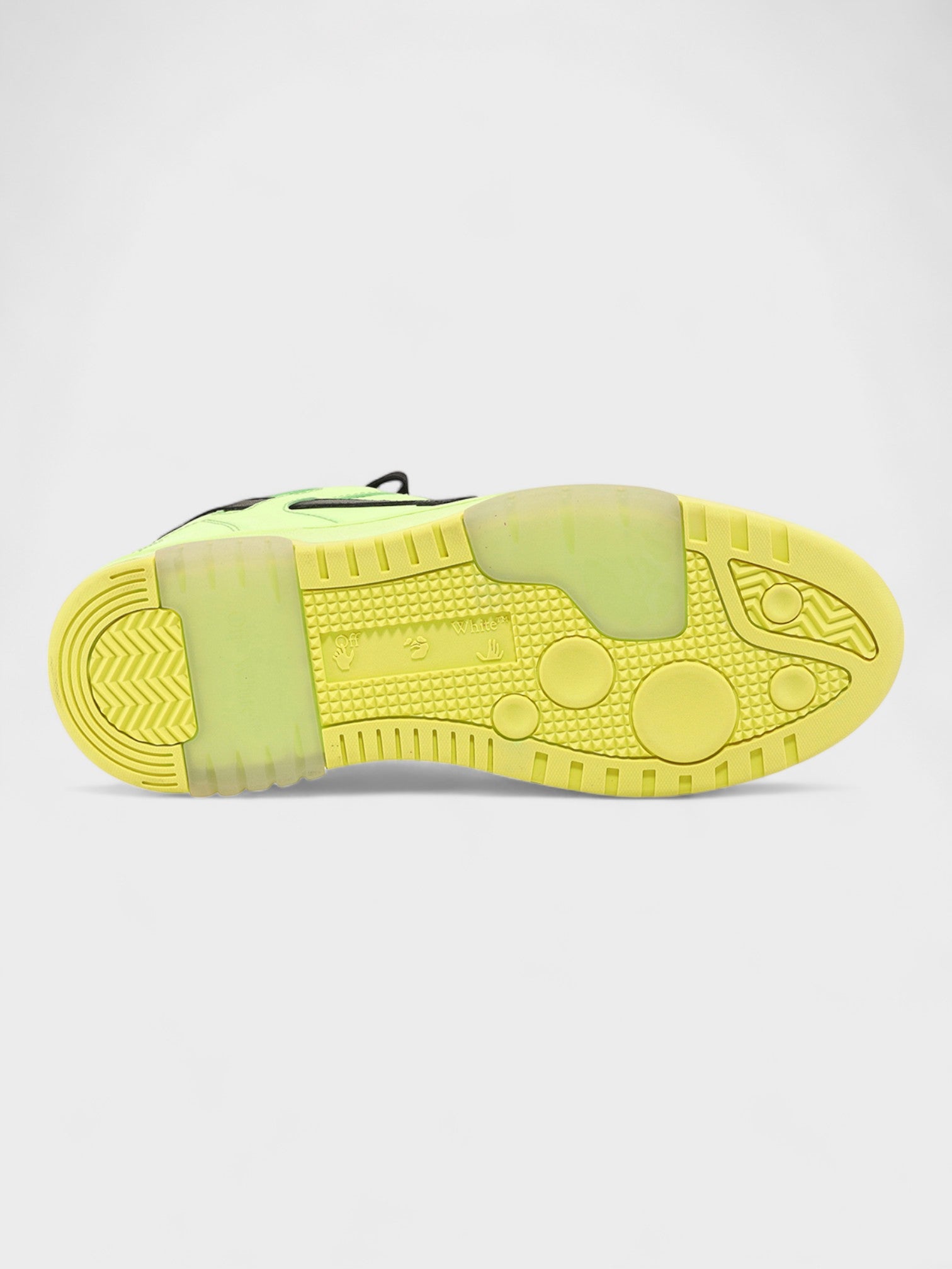 Off-White Out of Office Leather Sneaker Fluo Green - Supplied LuxuryOff-White