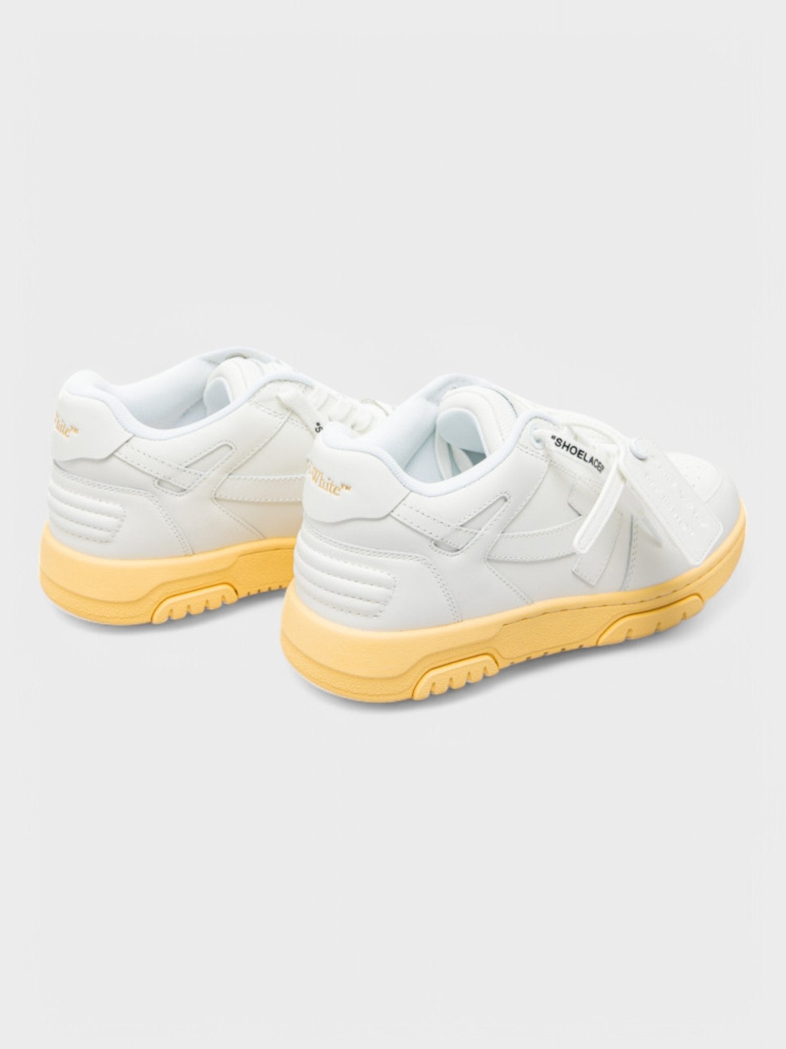 Off - White Out Of Office Ooo Low Tops White Yellow - Supplied FashionOFF WHITE