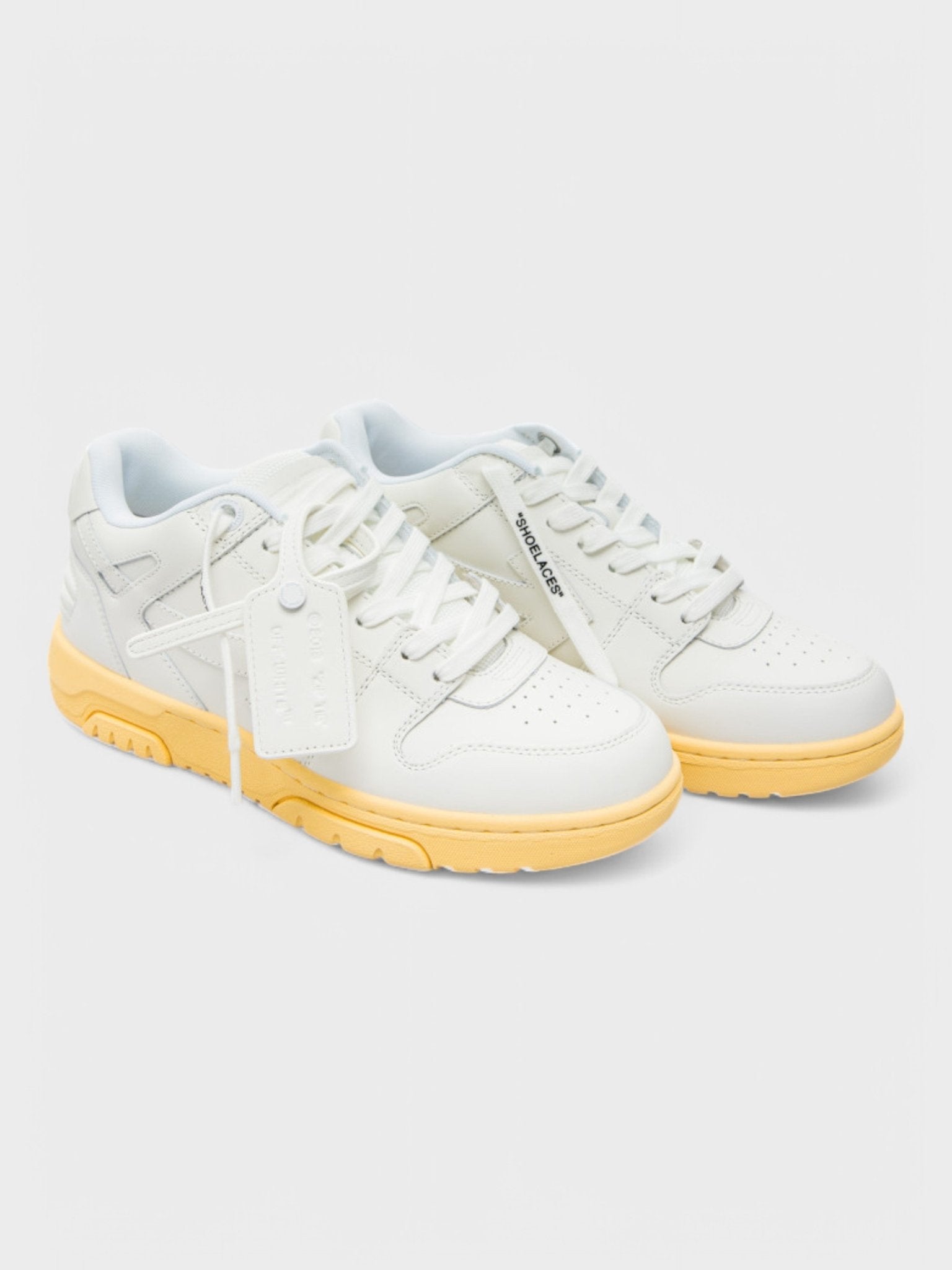 Off - White Out Of Office Ooo Low Tops White Yellow - Supplied FashionOFF WHITE