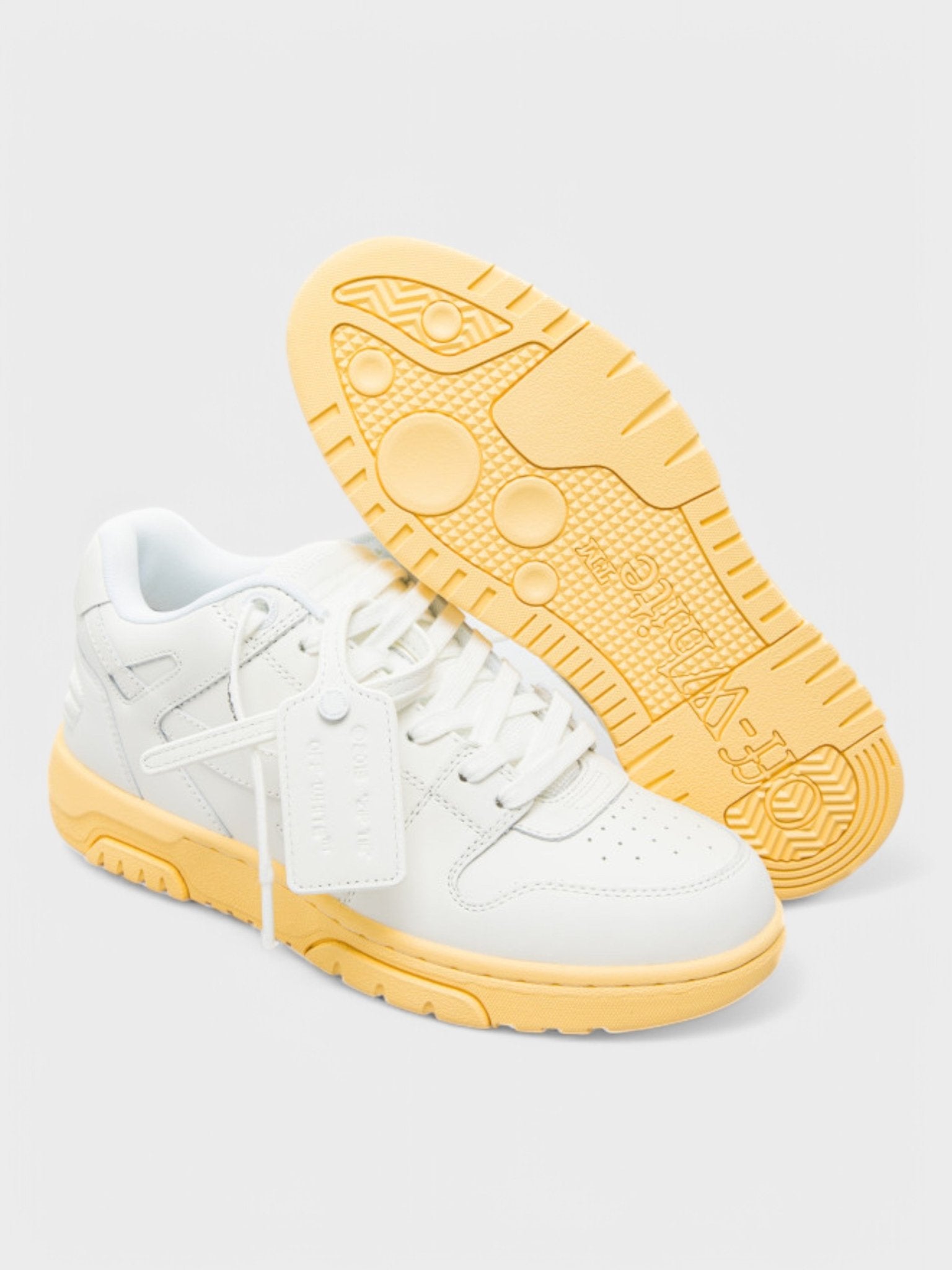 Off - White Out Of Office Ooo Low Tops White Yellow - Supplied FashionOFF WHITE