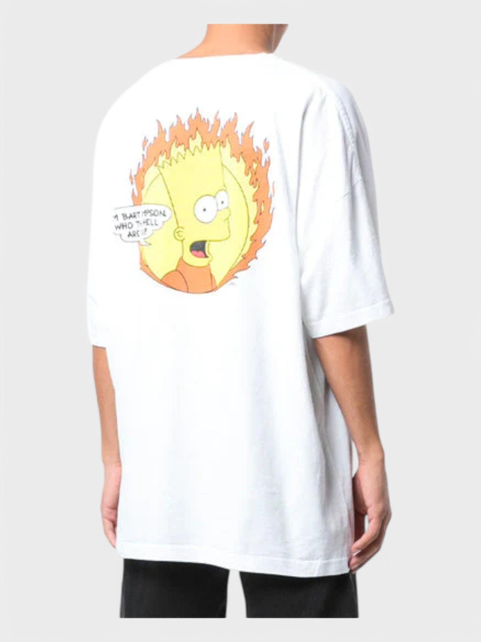 Off - White Oversized Flamed Bart T-Shirt White/Multicolor - Supplied FashionOFF WHITE