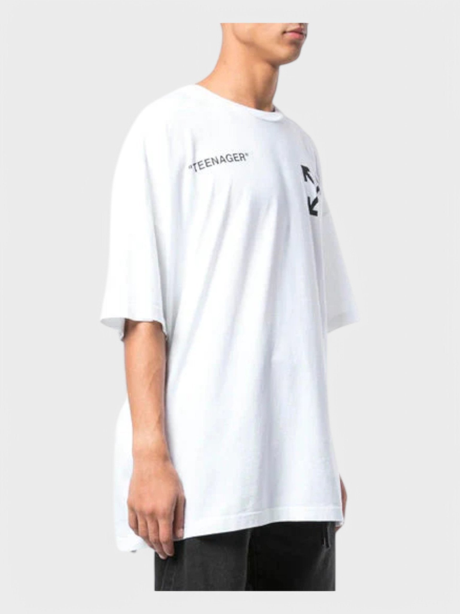 Off - White Oversized Flamed Bart T-Shirt White/Multicolor - Supplied FashionOFF WHITE