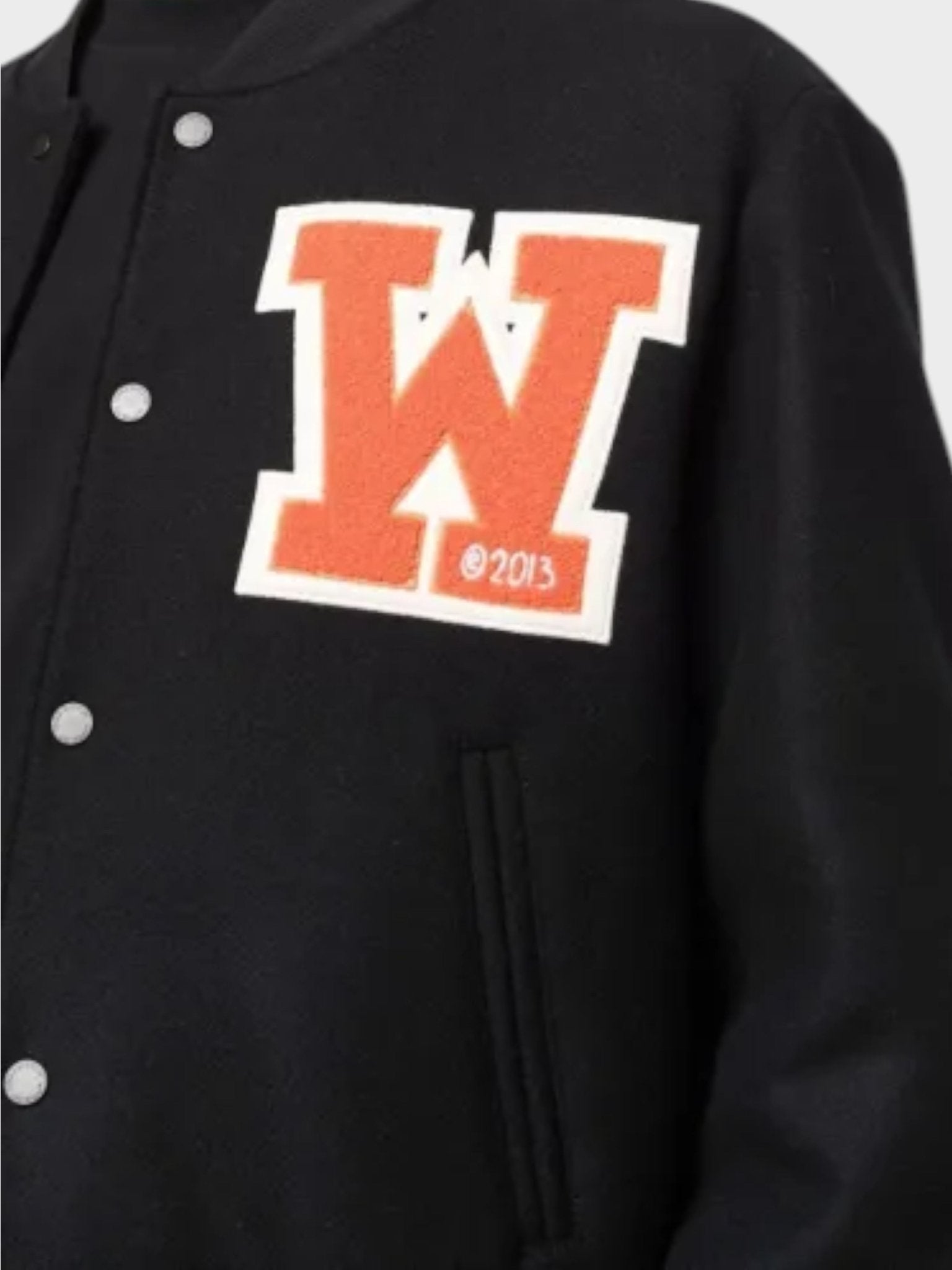 Off - White OW Patch Varsity Jacket Black - Supplied FashionOff - White