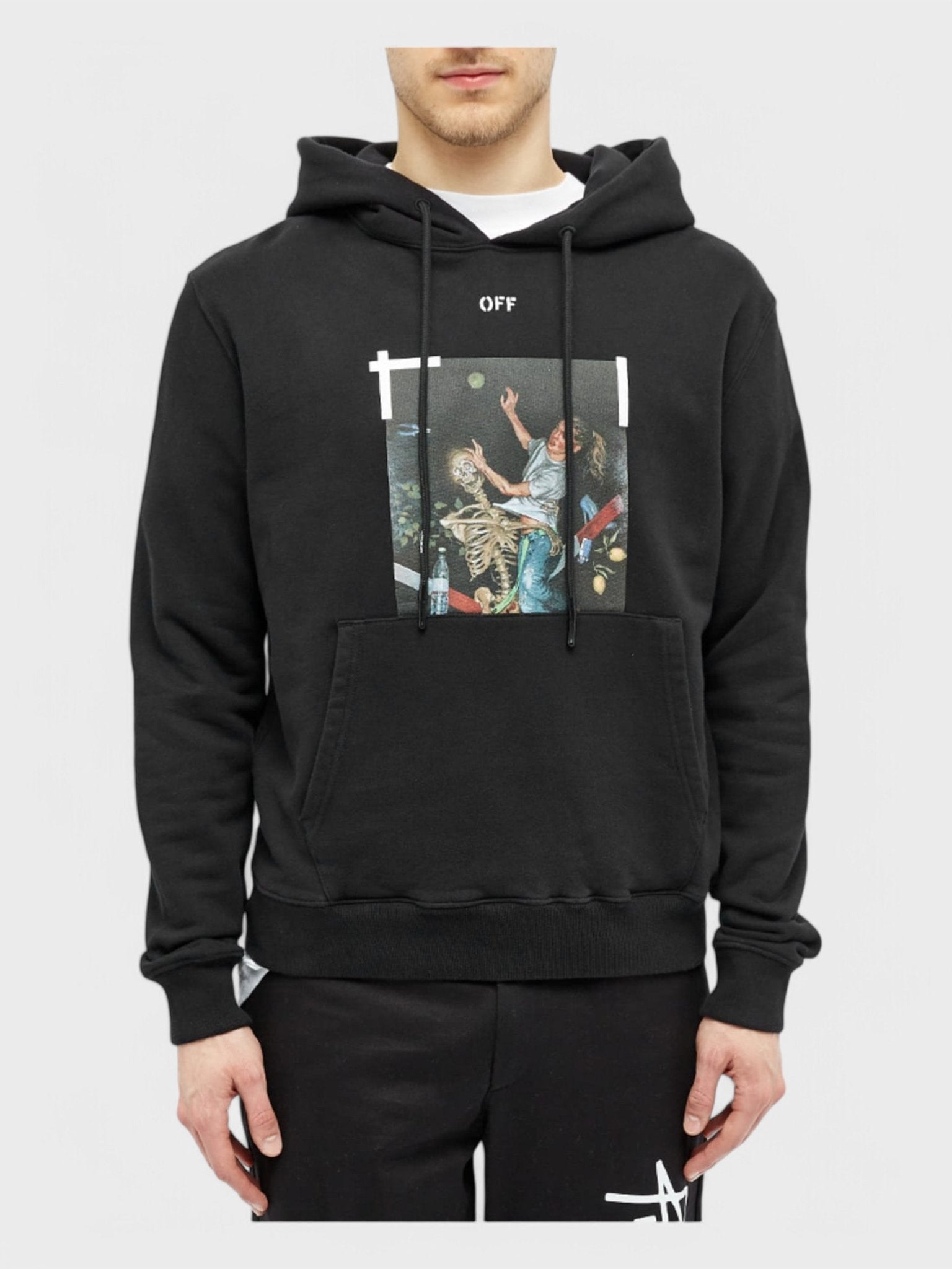 Off - White Pascal Print Slim Hoodie 'Black/White' - Supplied FashionOff White