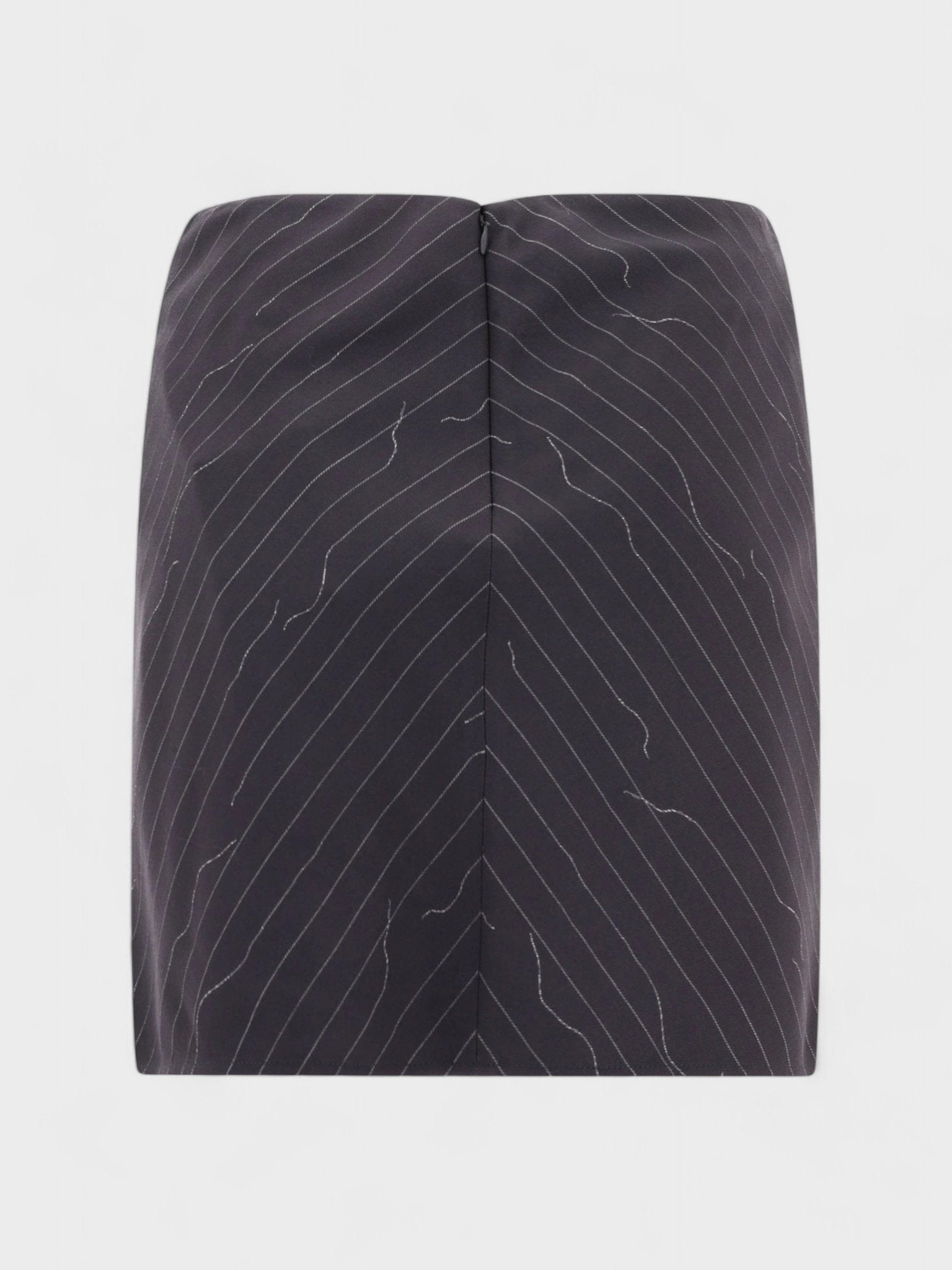 Off - White Pinstripe Twist Mini Skirt Grey - Supplied FashionOff White