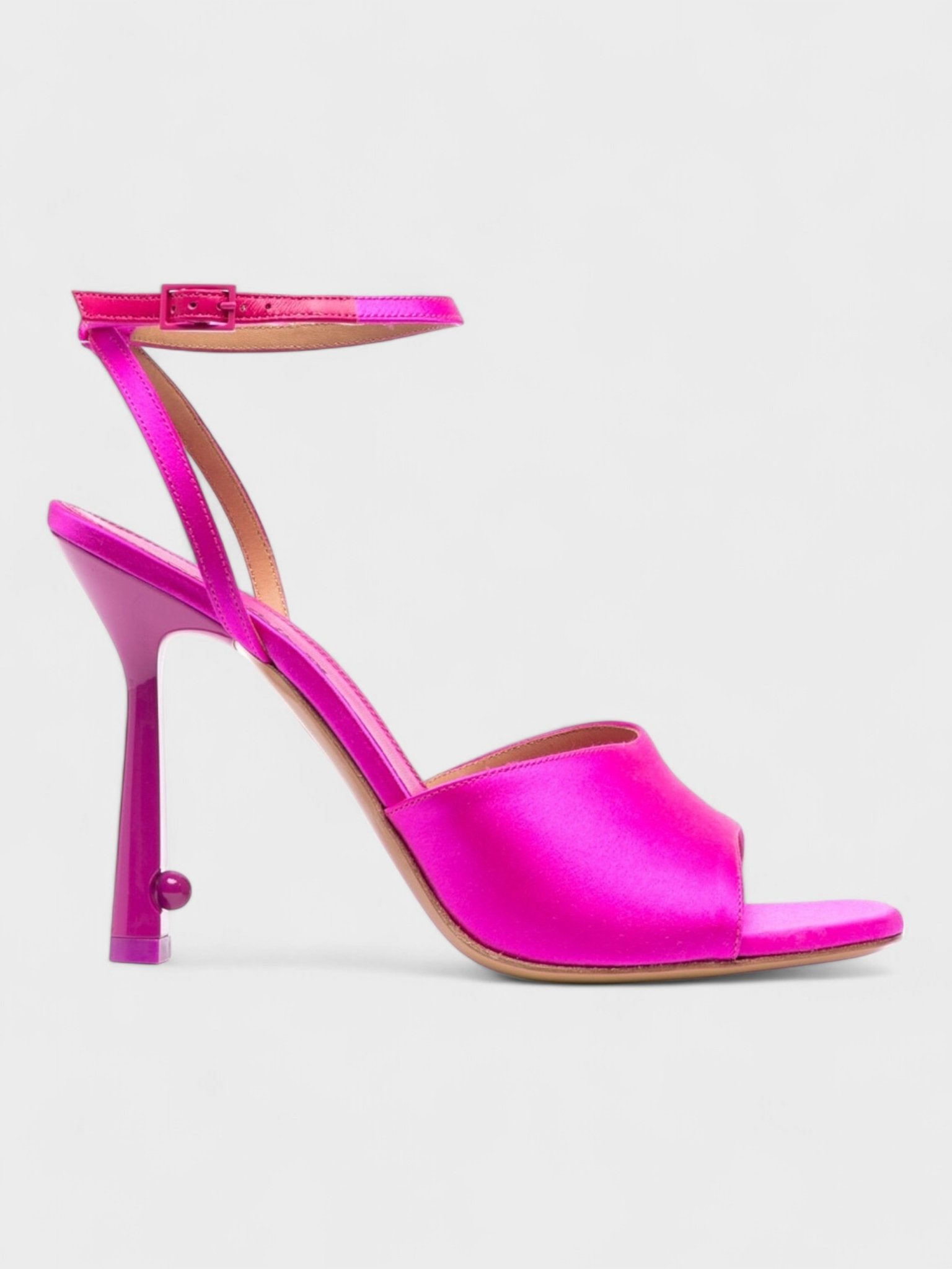 Off - White Pop Pearl Satin High Heels Fuchsia Pink - Supplied FashionOff White