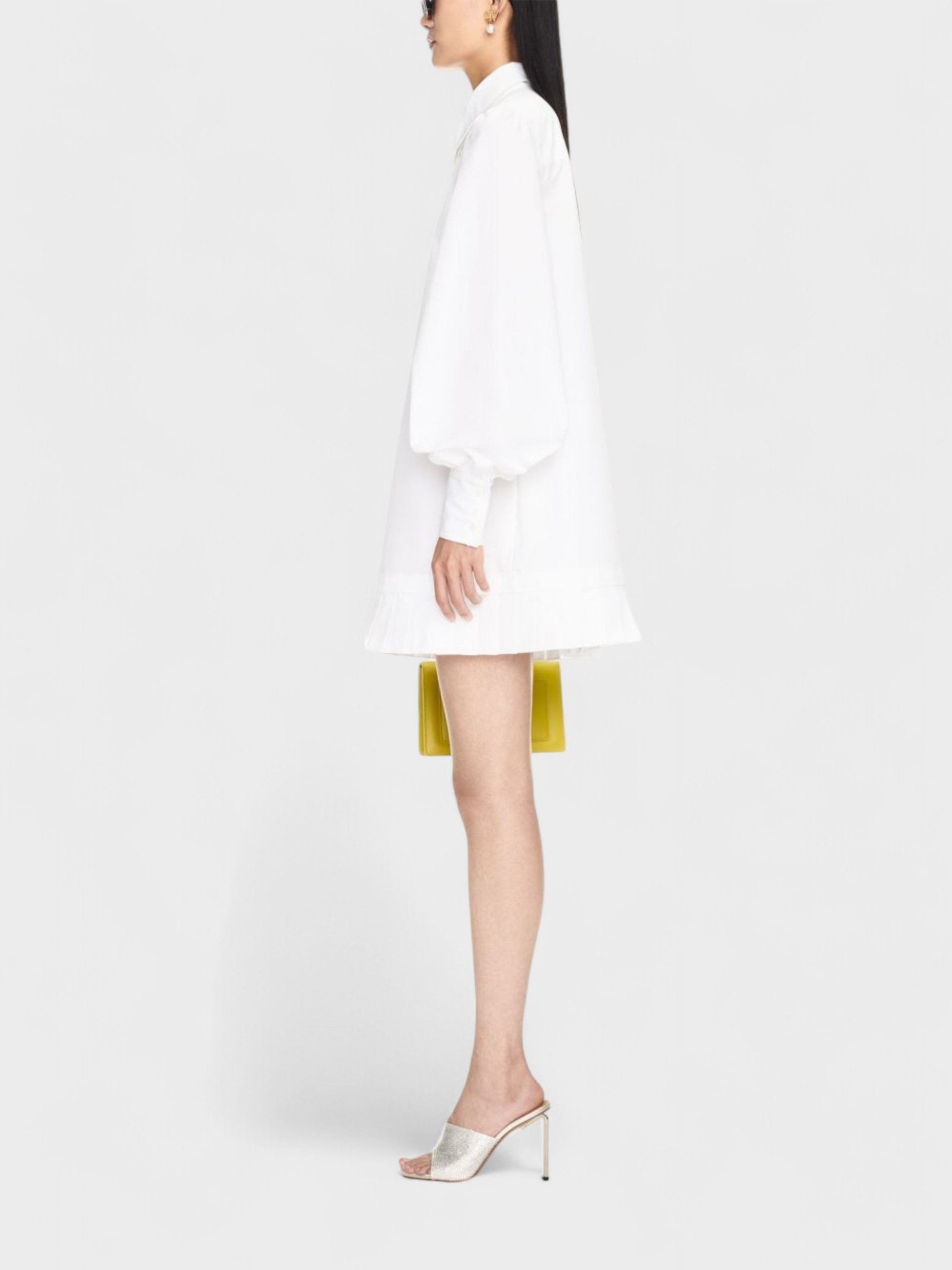 Off - White Poplin Pleat Shirt Dress White - Supplied FashionOff White