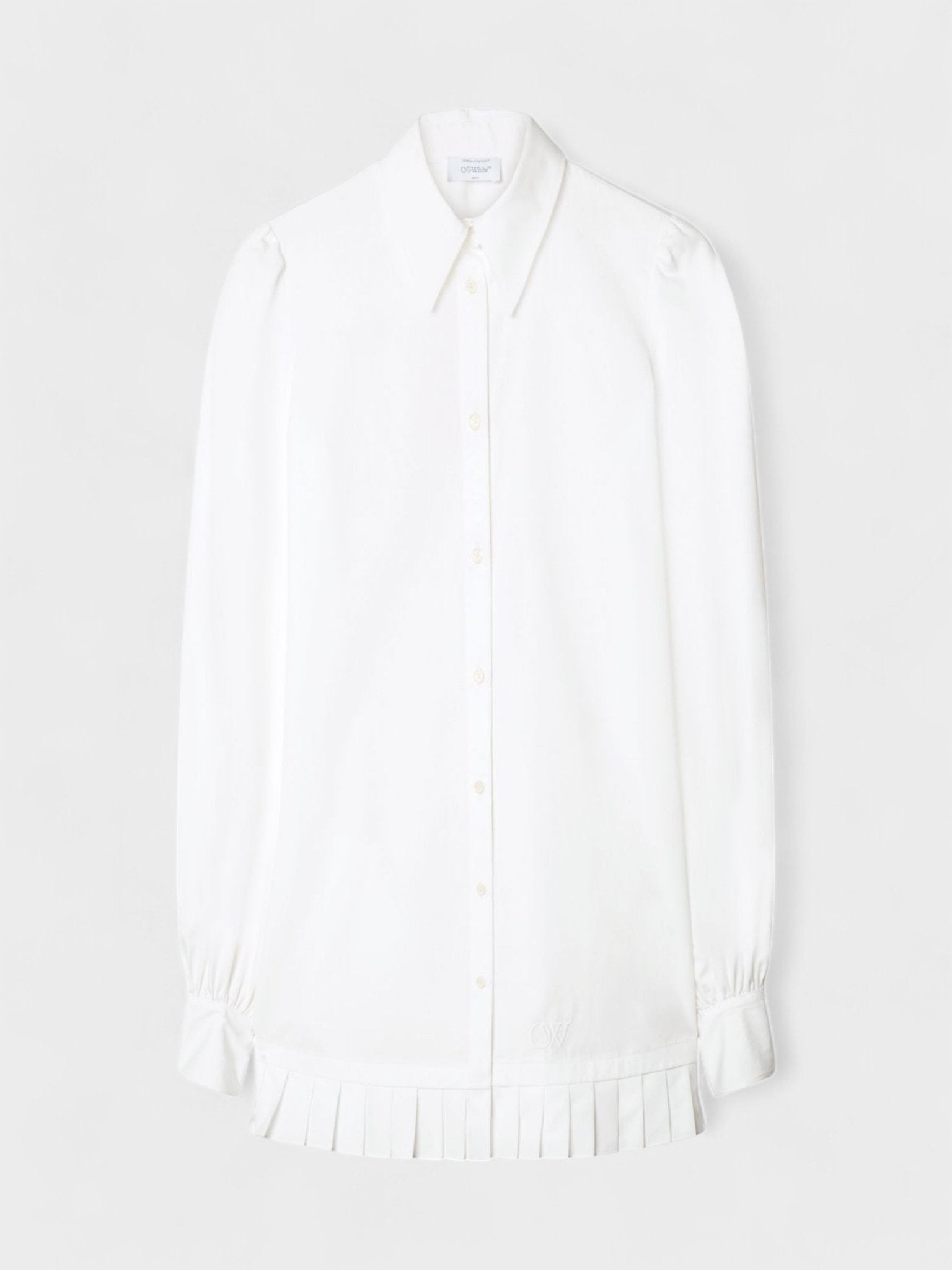 Off - White Poplin Pleat Shirt Dress White - Supplied FashionOff White