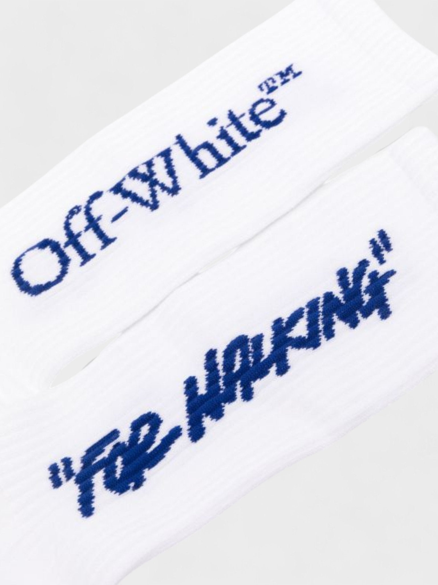 Off - White Quote Calf For Walking Socks Blue White - Supplied FashionOff White