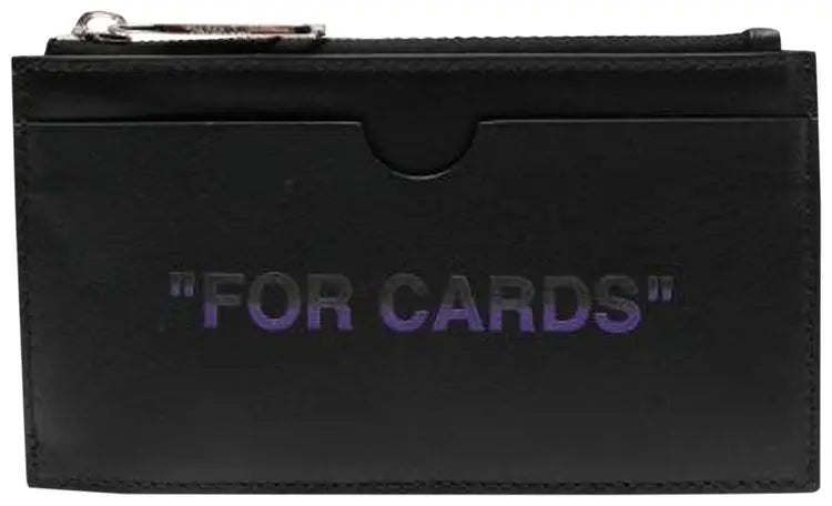 Off - White Quote Zipped Card Case Black - Supplied FashionOFF WHITE