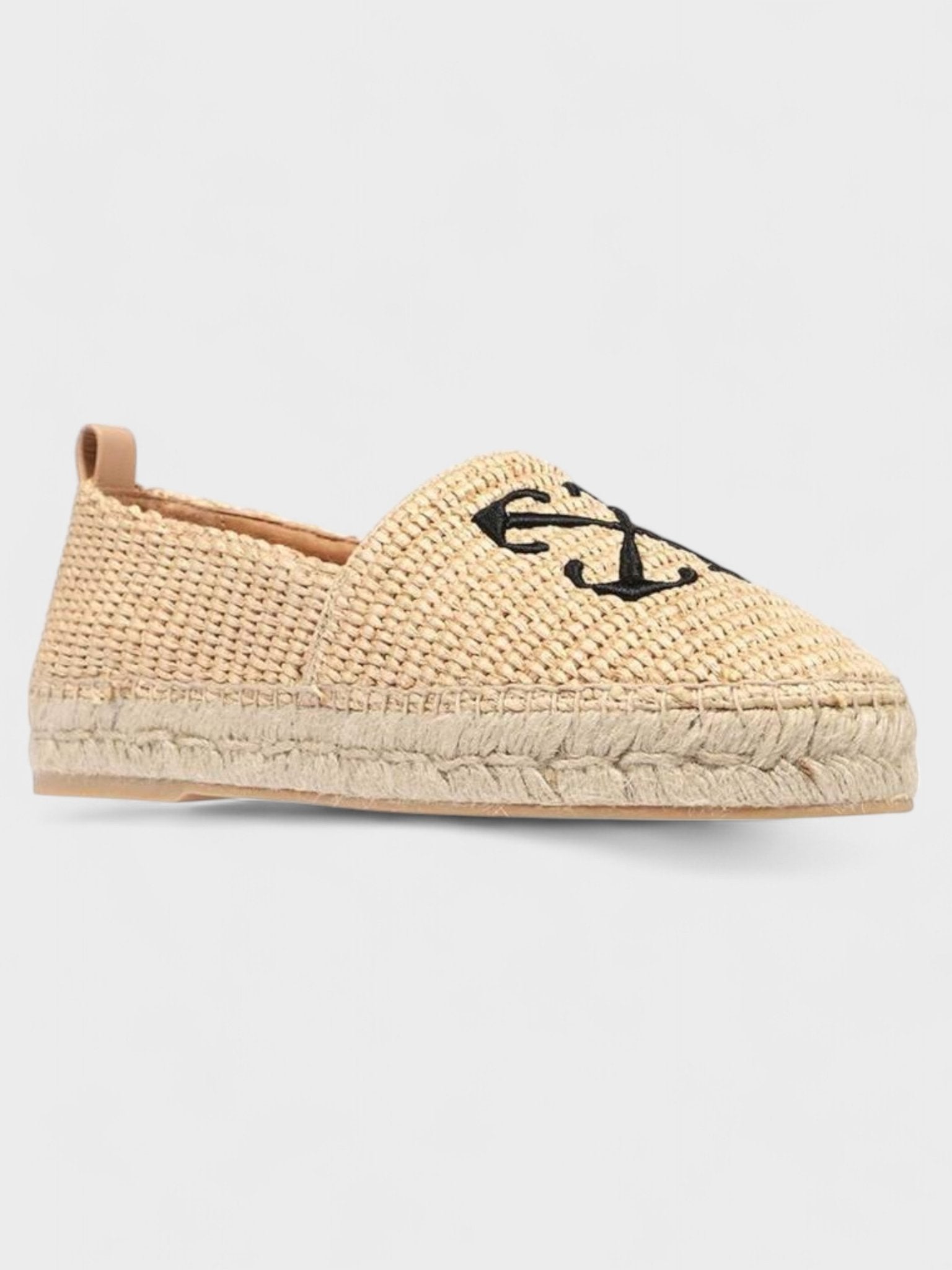 Off White Raffia Arrow Espadrillas Beige Black - Supplied FashionOff White