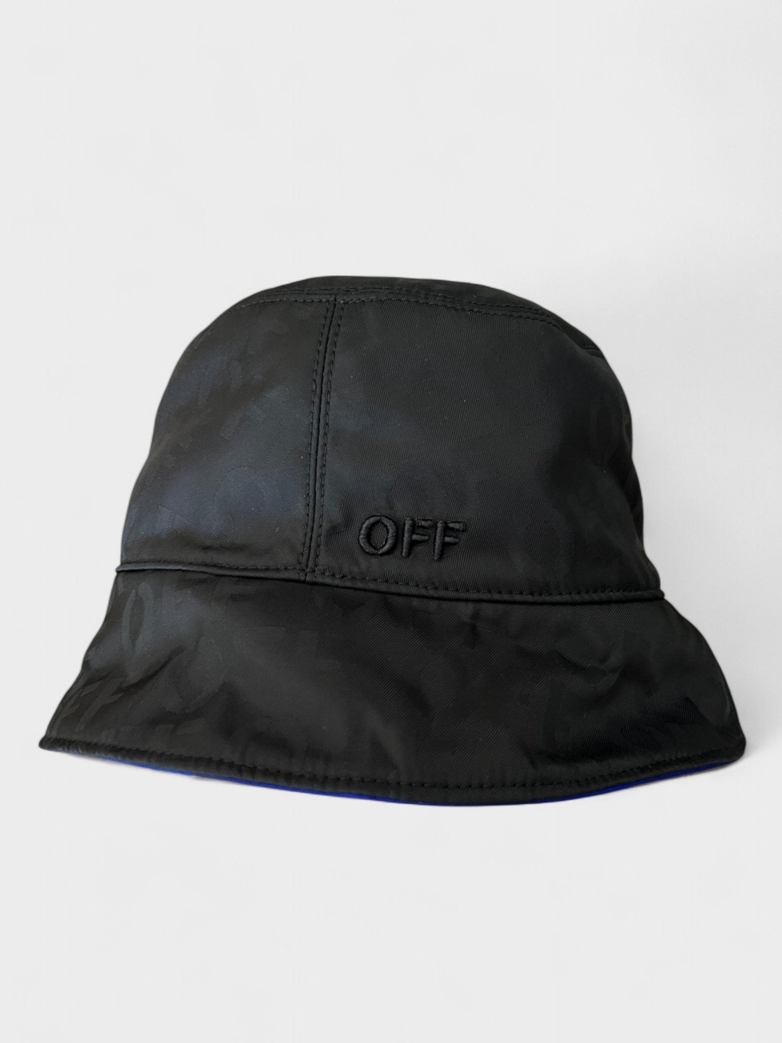 Off - White Reversible Nylon Jacquard Bucket Hat - Supplied FashionOff - White
