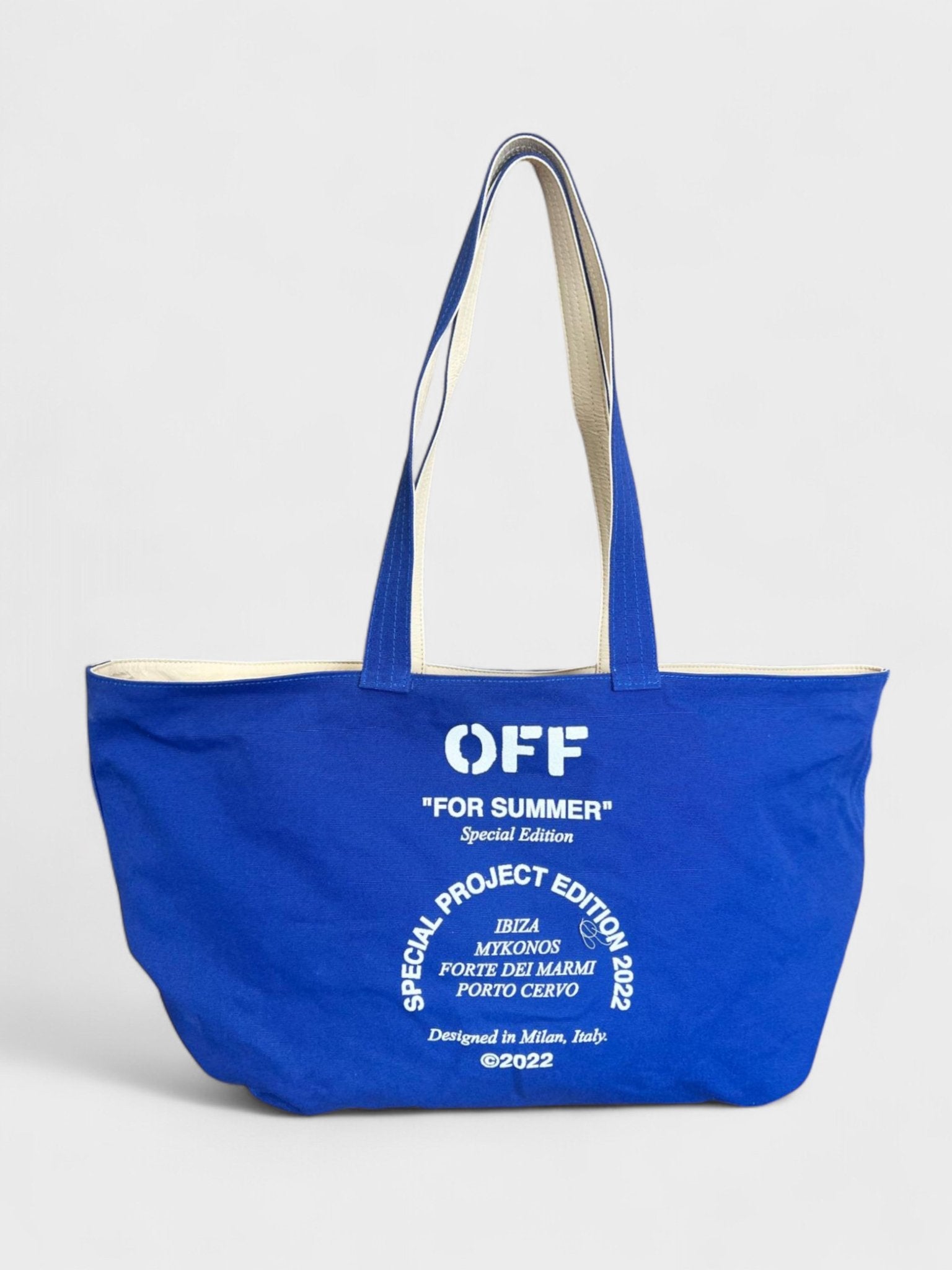 Off - White Reversible Tote Bag Beige Blue - Supplied FashionOff - White