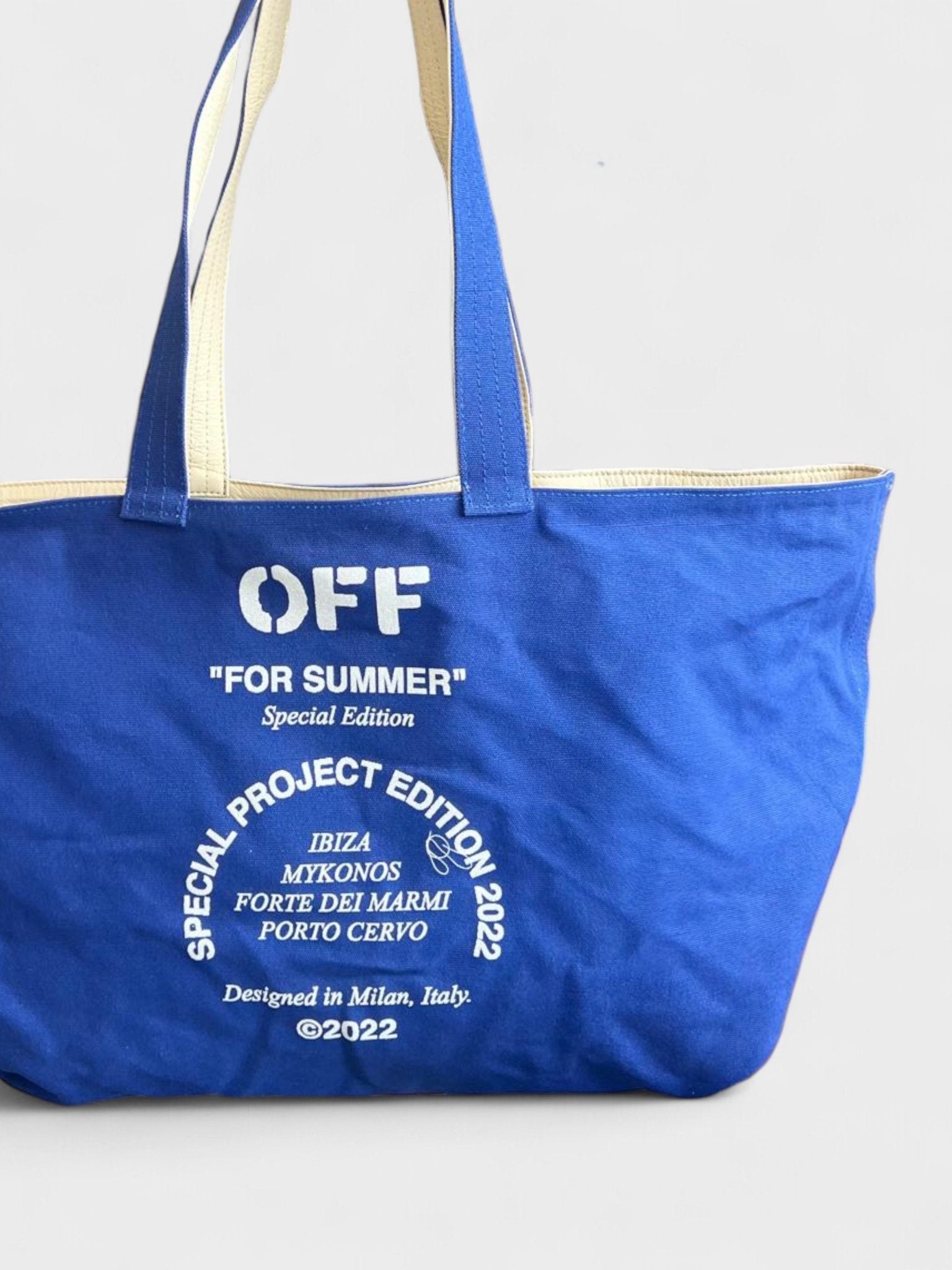 Off - White Reversible Tote Bag Beige Blue - Supplied FashionOff - White