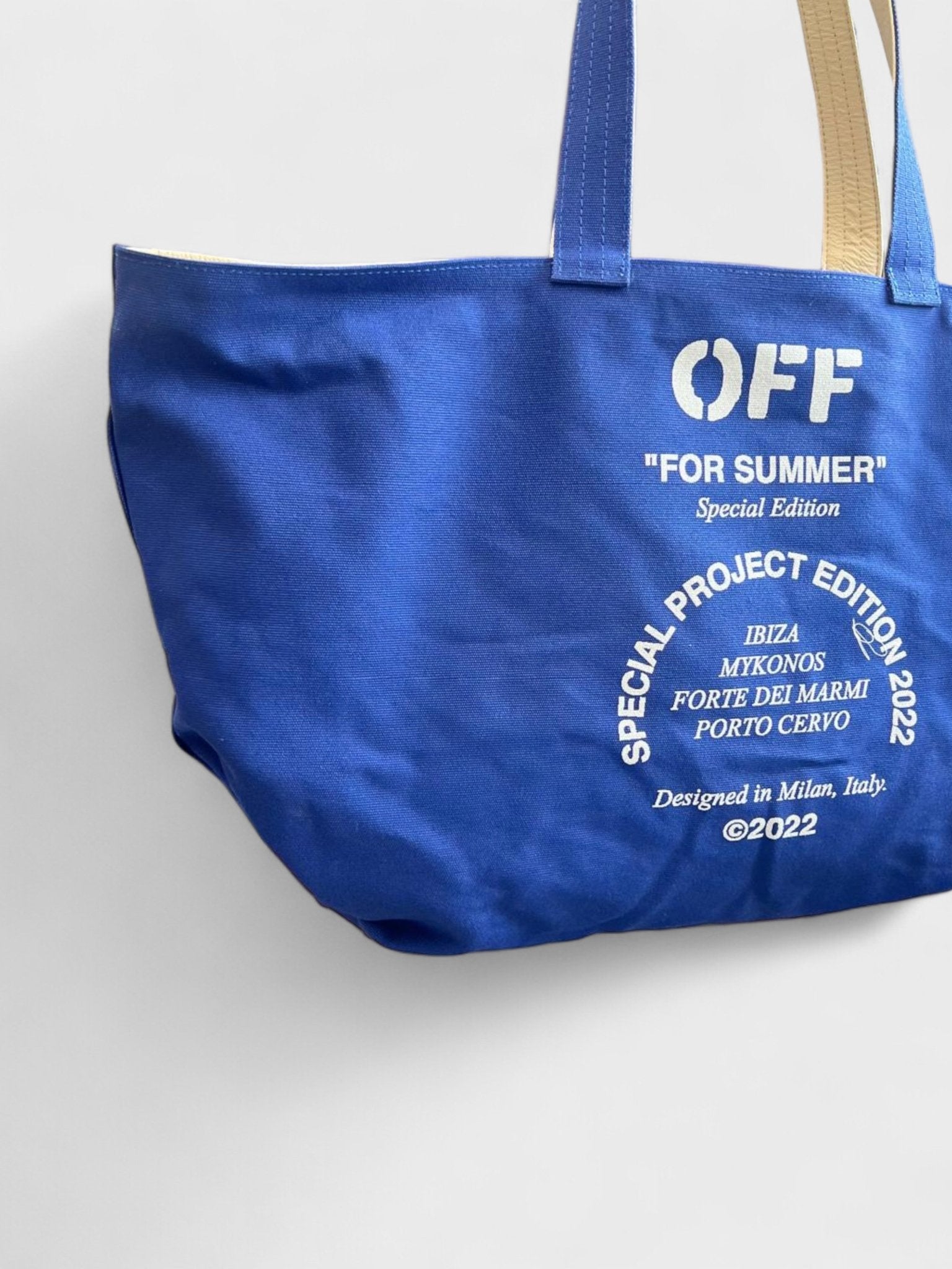 Off - White Reversible Tote Bag Beige Blue - Supplied FashionOff - White