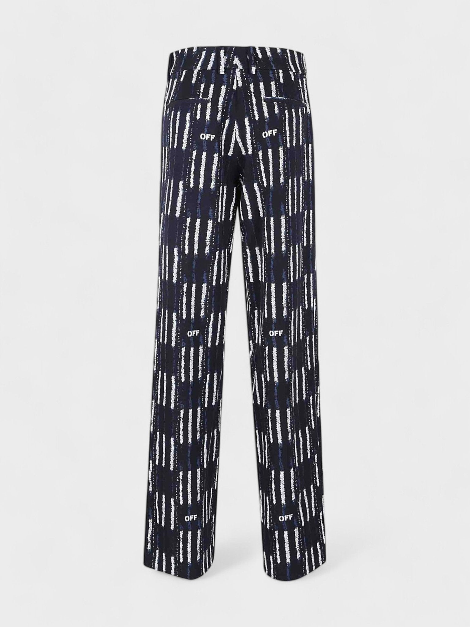 Off - White Shibori Formal Pants Blue - Supplied FashionOff White