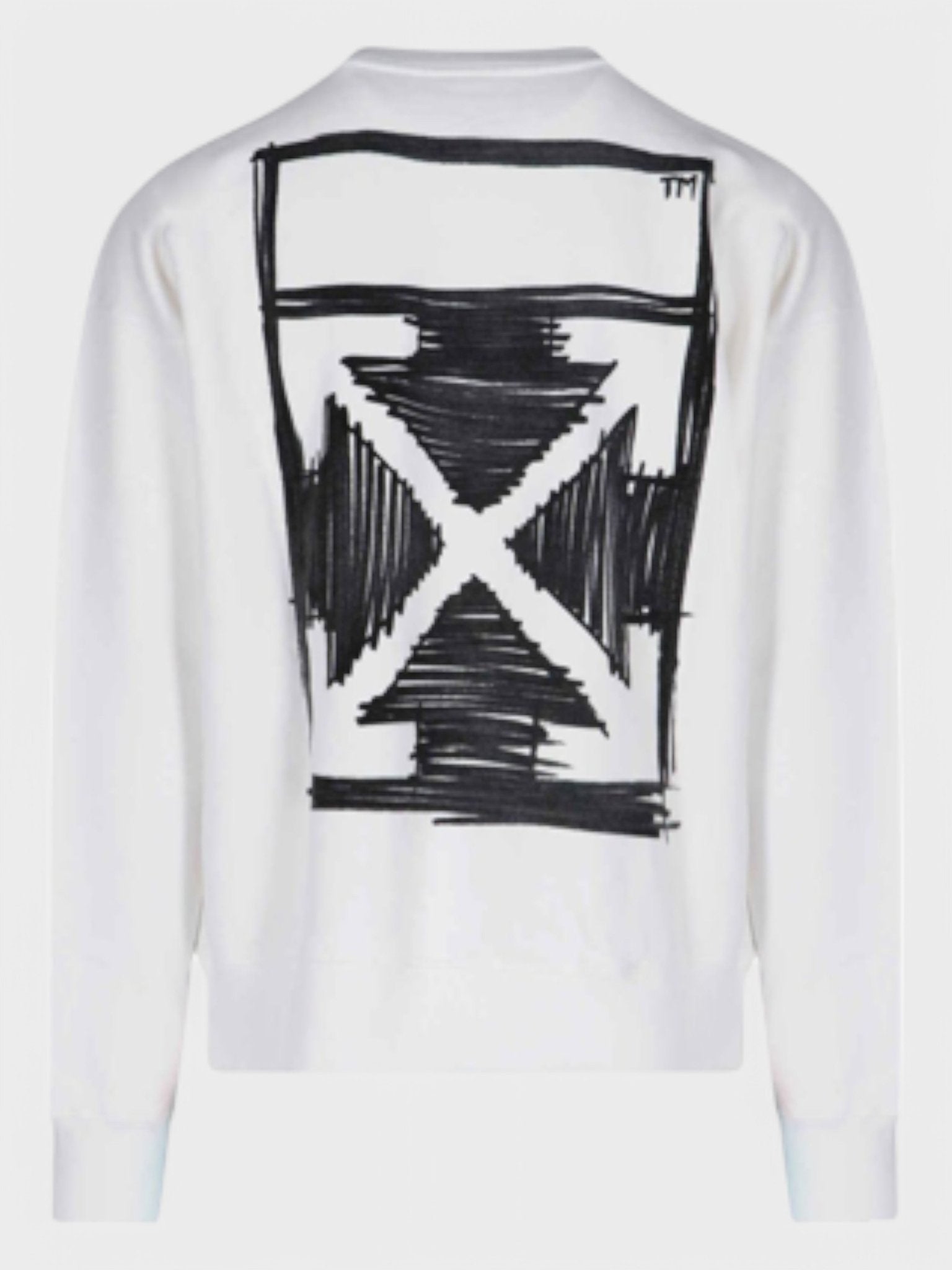 Off - White Sketch Arrows Logo Sweatshirt White - Supplied FashionOFF WHITE