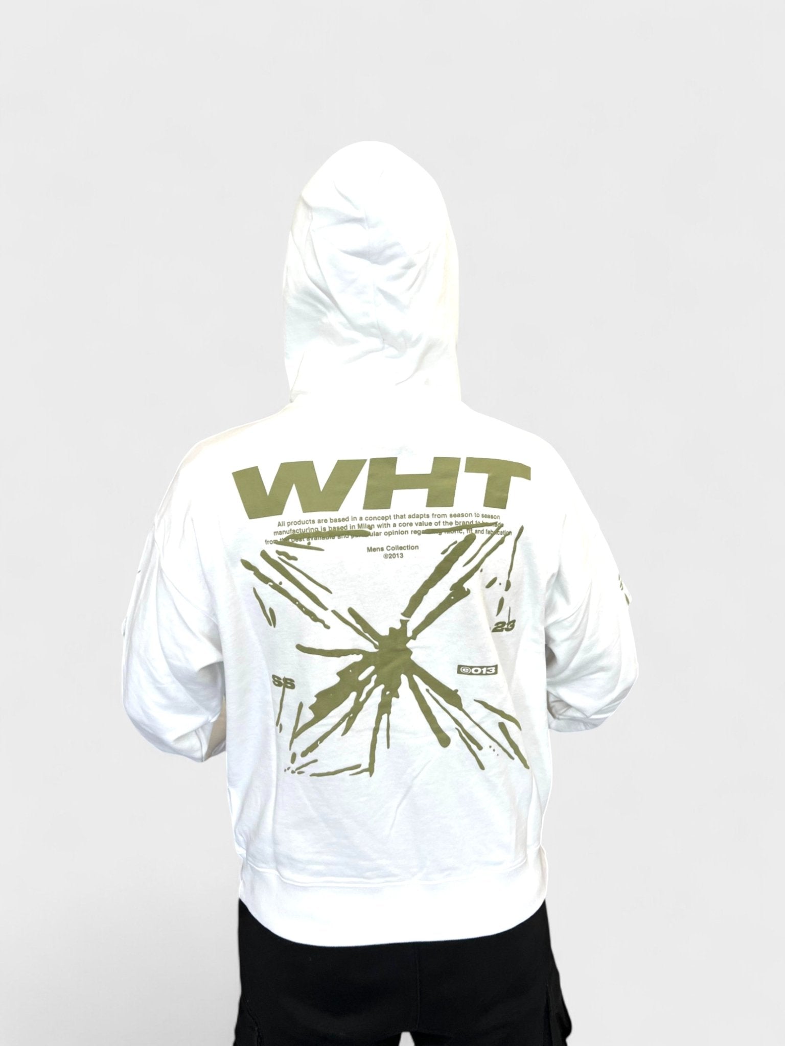 Off - White Splash Arrow Skate Hoodie White - Supplied FashionOff - White