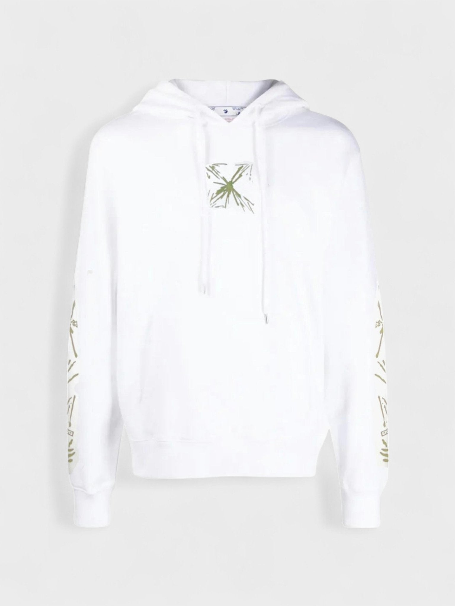 Off - White Splash Arrow Skate Hoodie White - Supplied FashionOff - White