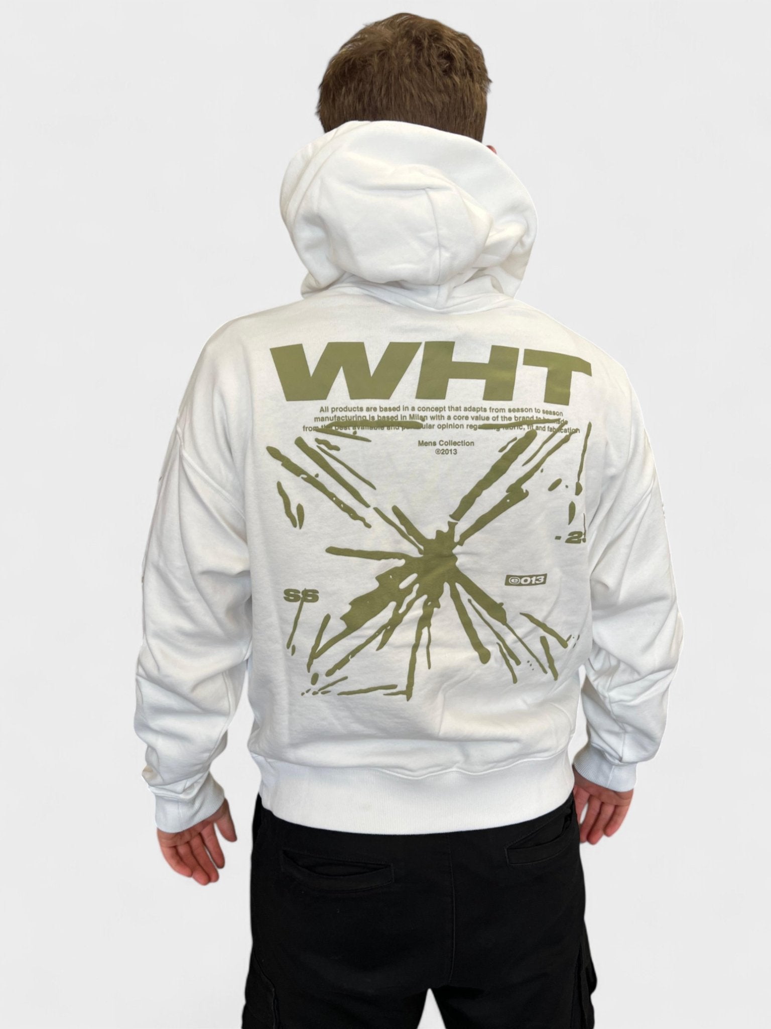 Off - White Splash Arrow Skate Hoodie White - Supplied FashionOff - White