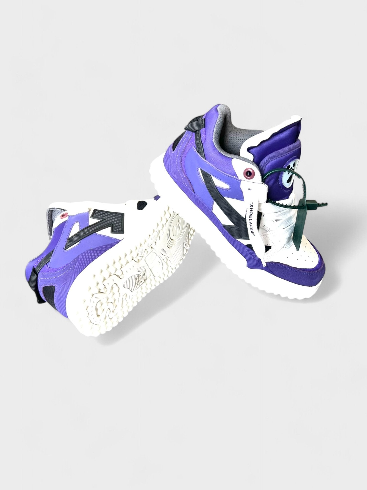 Off - White Sponge Mid - Top Sneakers Purple - Supplied FashionOff White