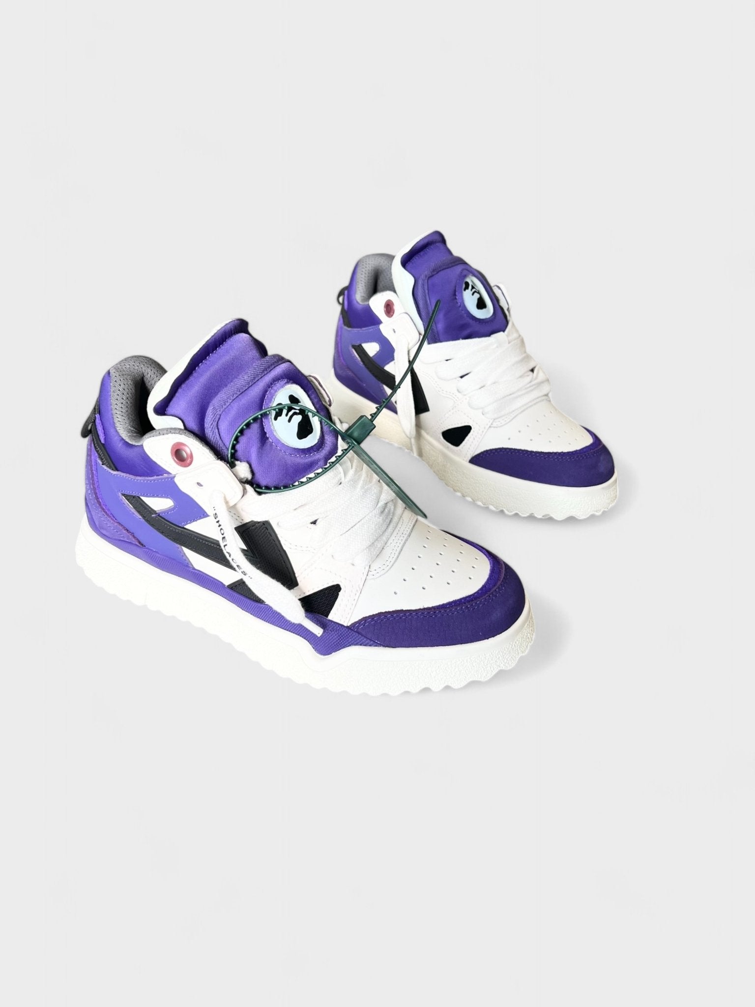 Off - White Sponge Mid - Top Sneakers Purple - Supplied FashionOff White