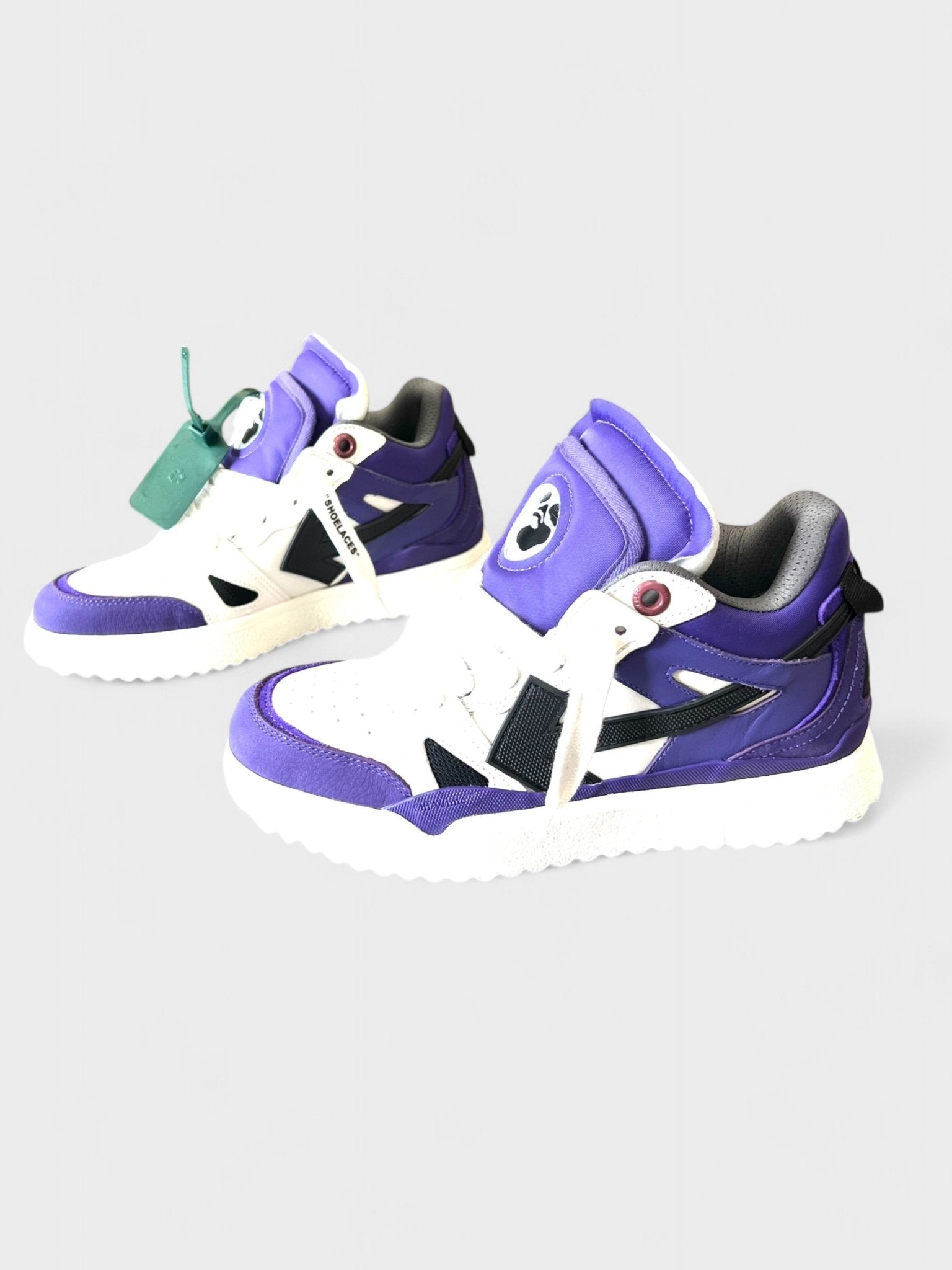 Off - White Sponge Mid - Top Sneakers Purple - Supplied FashionOff White