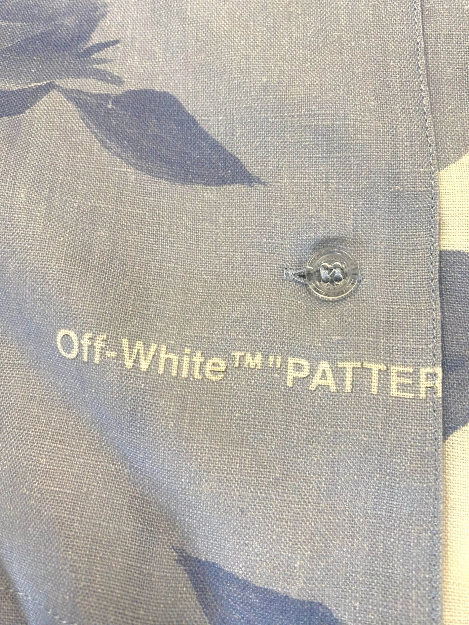 Off - White Staff Flowers Linen Shirt Blue - Supplied FashionOff White