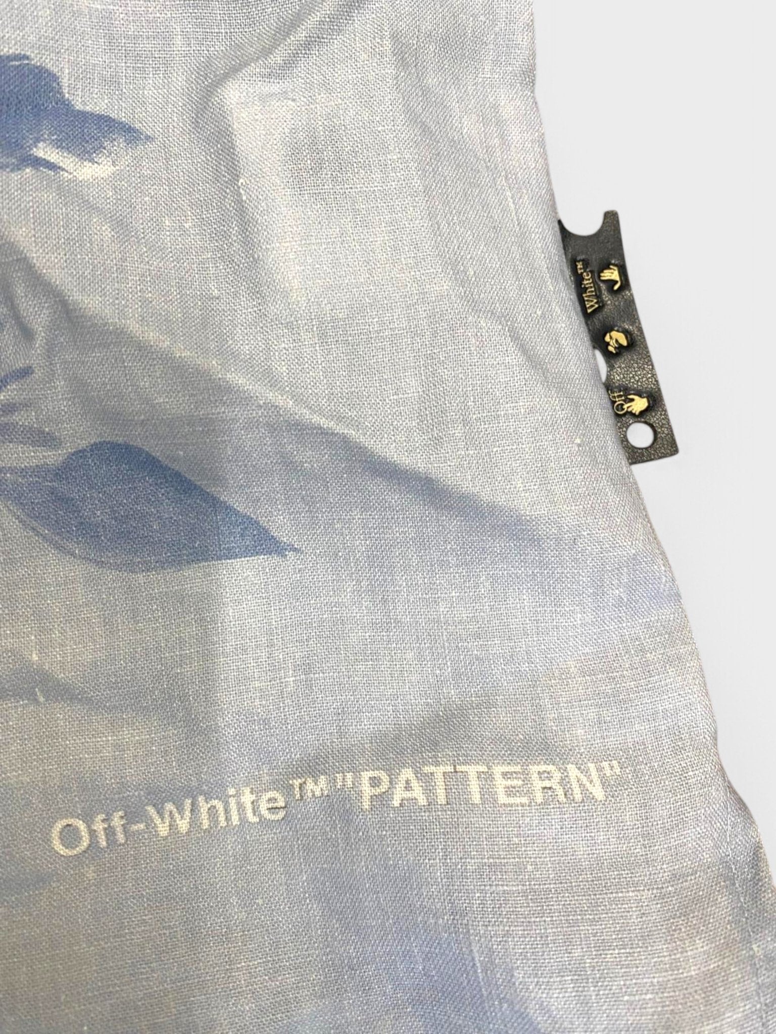 Off White Staff Flowers Linen Shirt Blue - Supplied FashionOff White