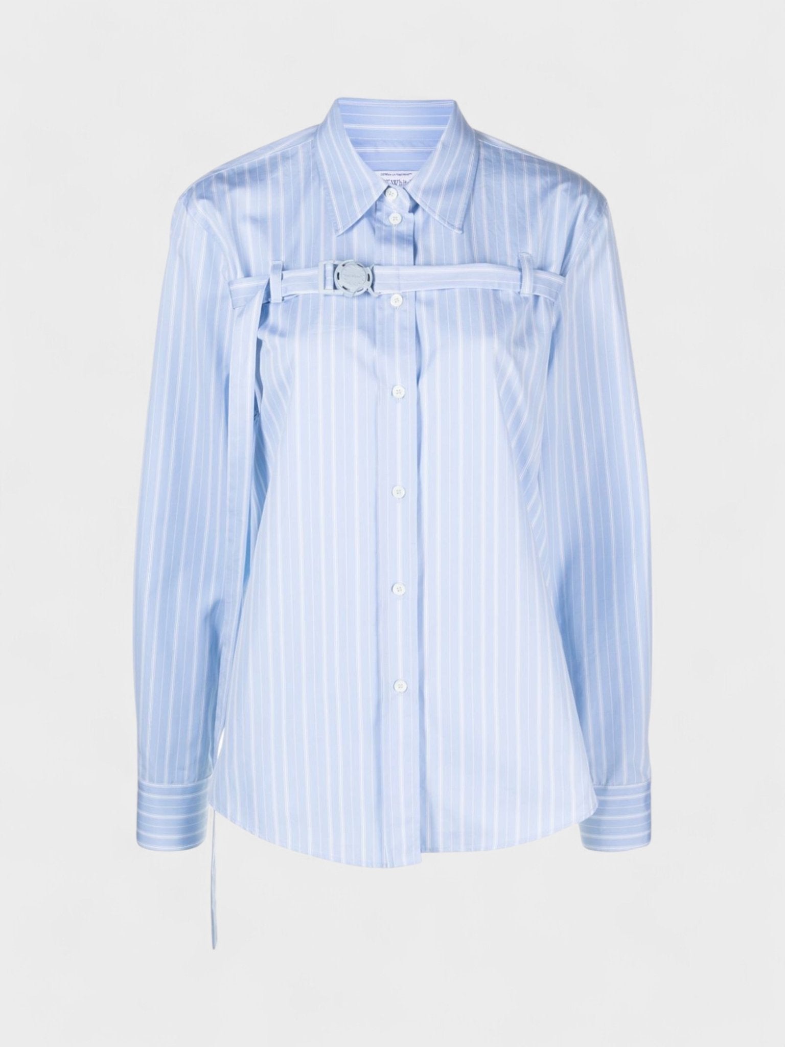 Off - White Stripe Poplin Buckle Shirt Light Blue - Supplied FashionOff White