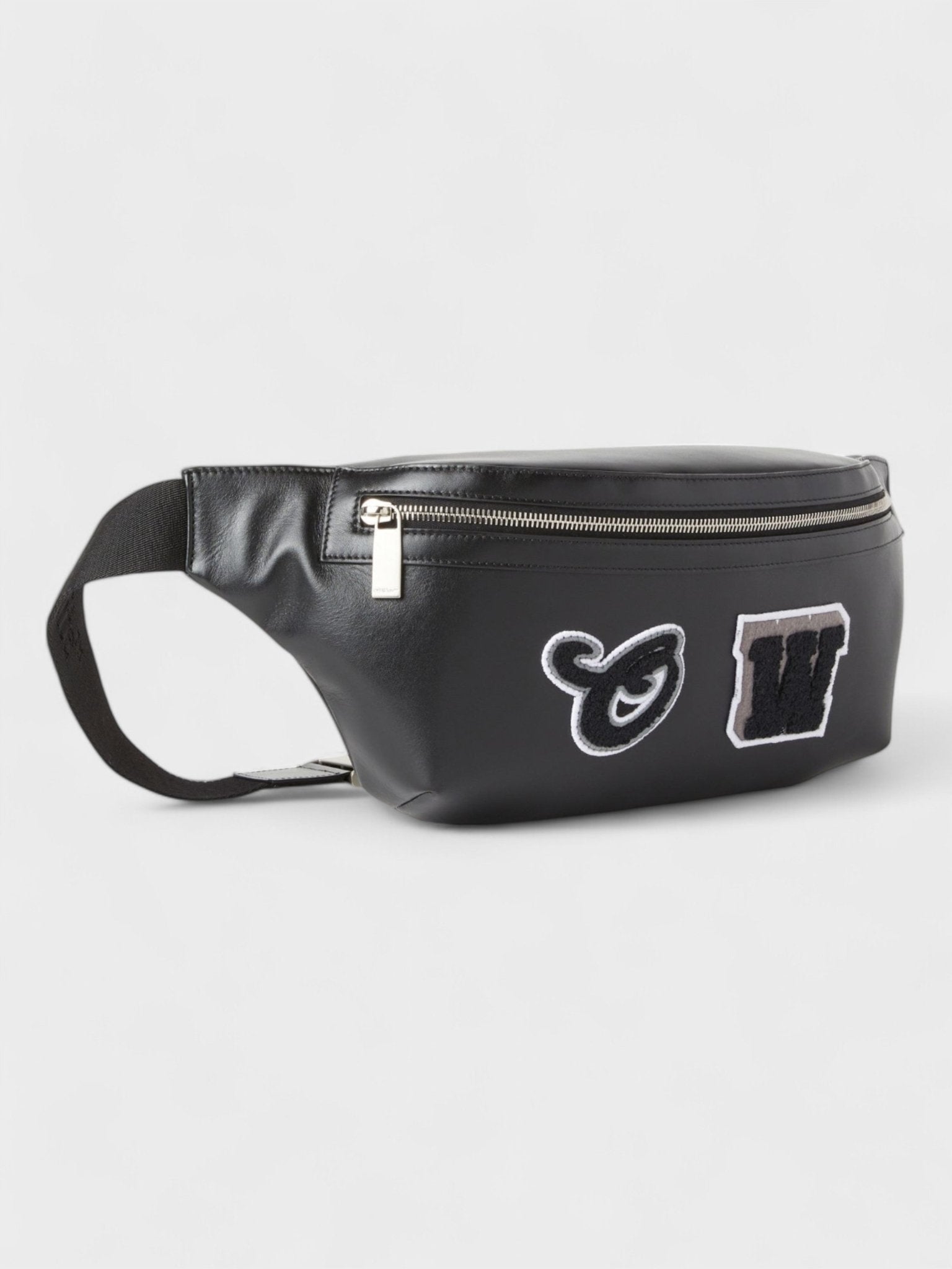 Off - White Varsity Patch Waist Bag Black - Supplied FashionOff White