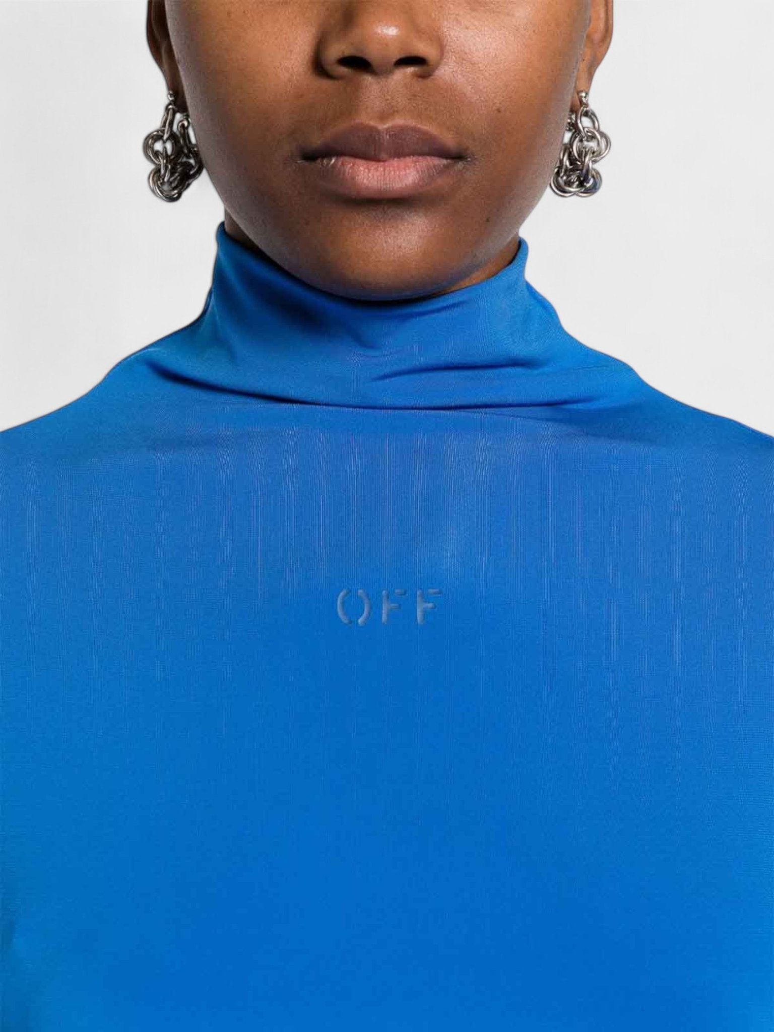 Off - White Vi Crepe Twist Mini Dress Blue - Supplied FashionOff White