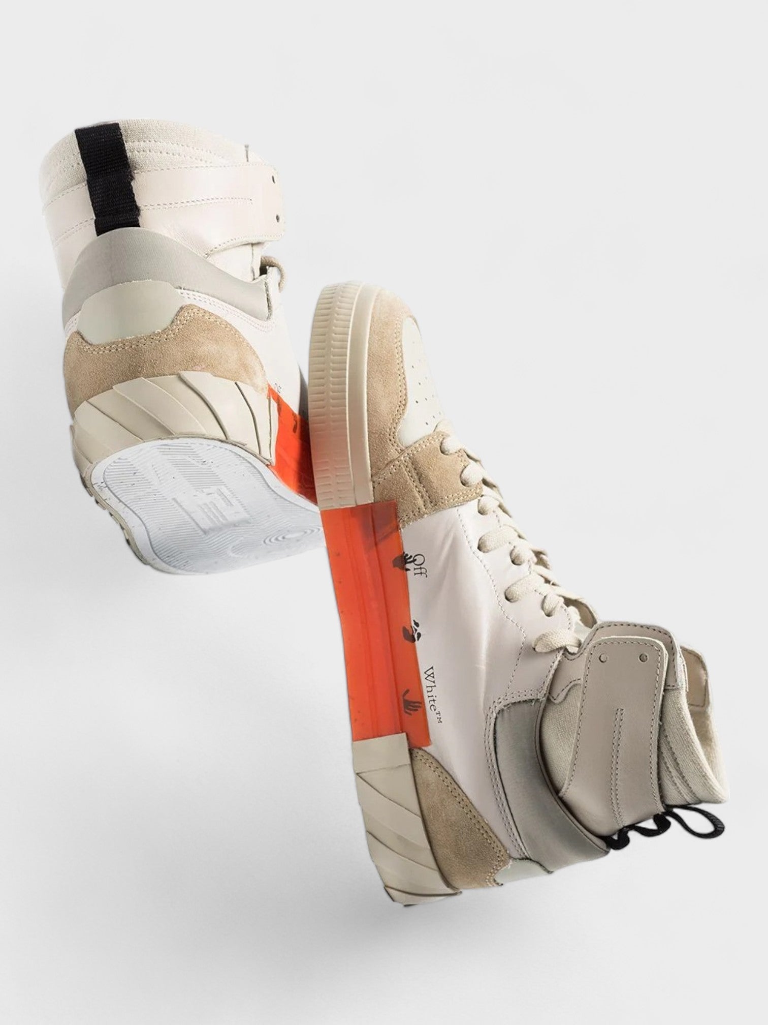 Off-White Vulcanized High-Top Sneakers Beige - Supplied LuxuryOff-White