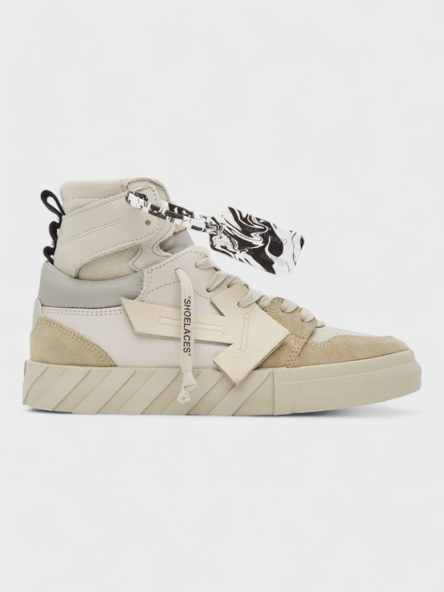 Off-White Vulcanized High-Top Sneakers Beige - Supplied LuxuryOff-White