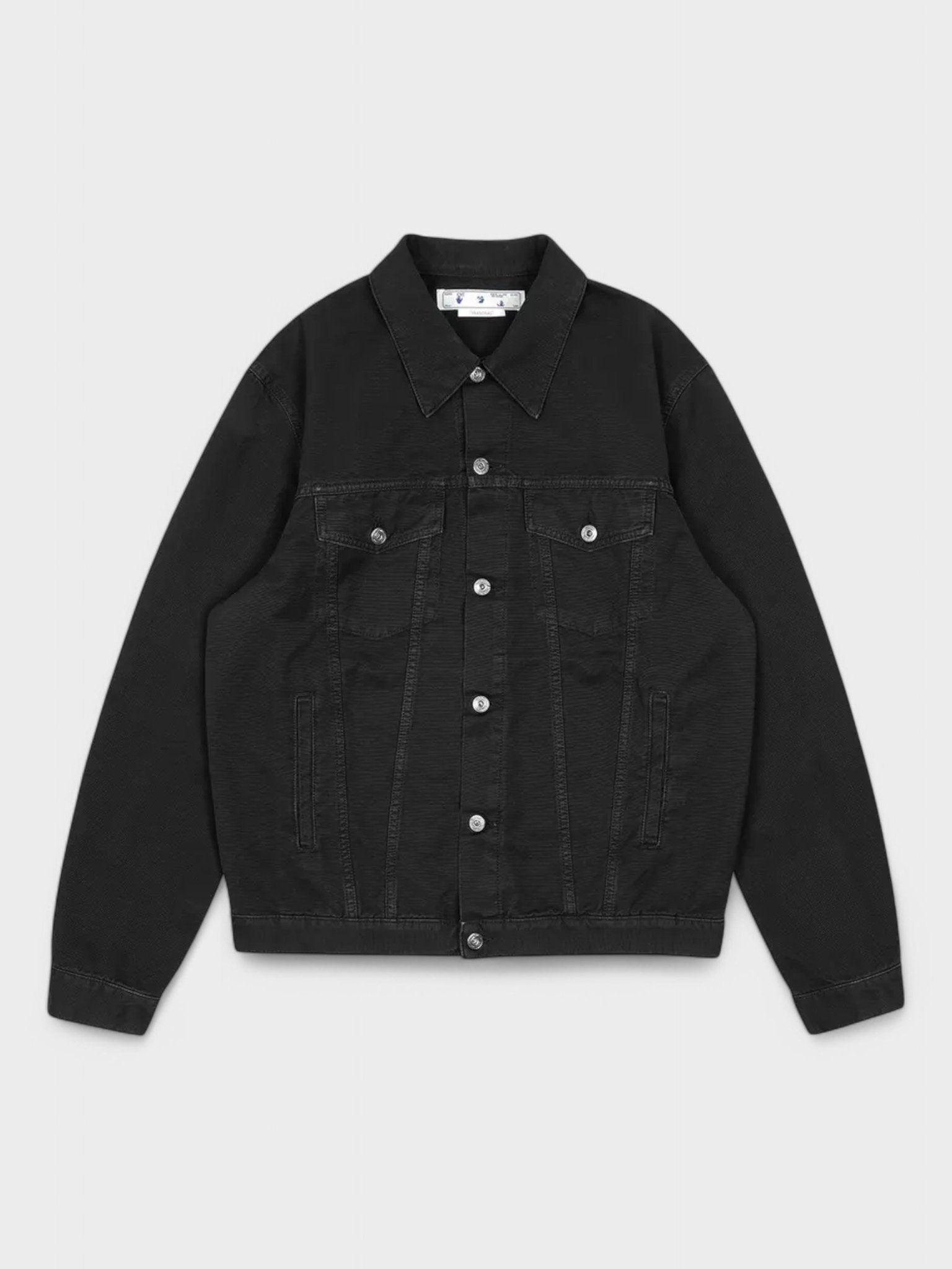 Off - White Wave Off Canvas Skate Jacket Black - Supplied FashionOFF WHITE