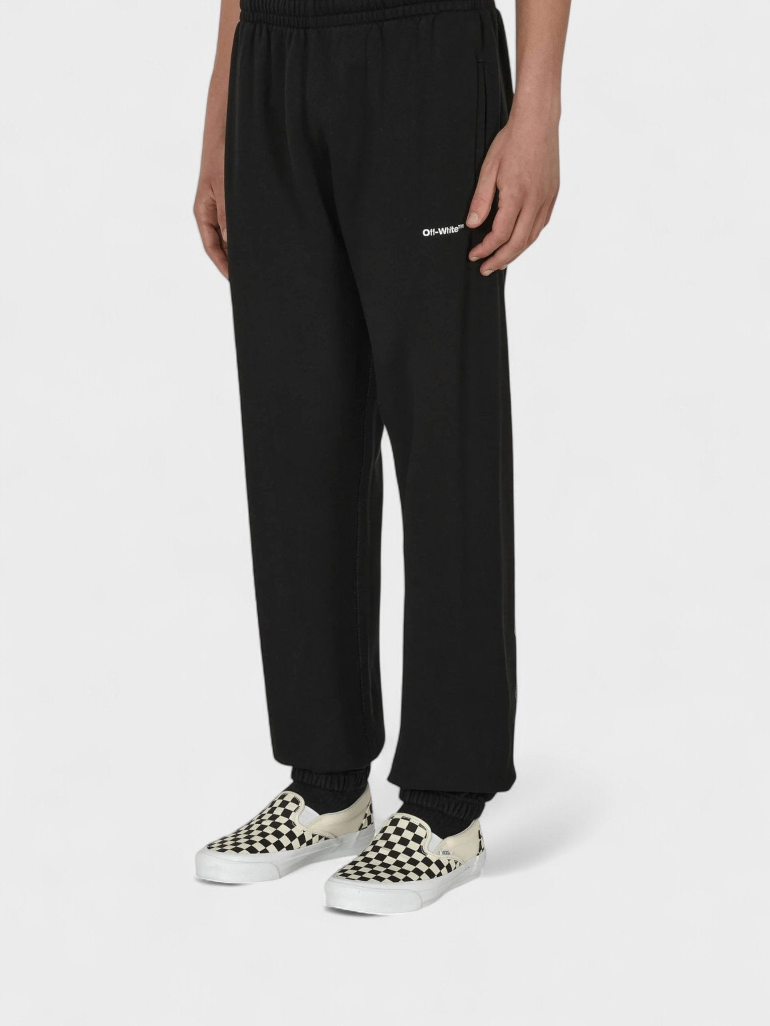 Off - White Wave Outline Diag Slim Sweatpants Black - Supplied FashionOff - White