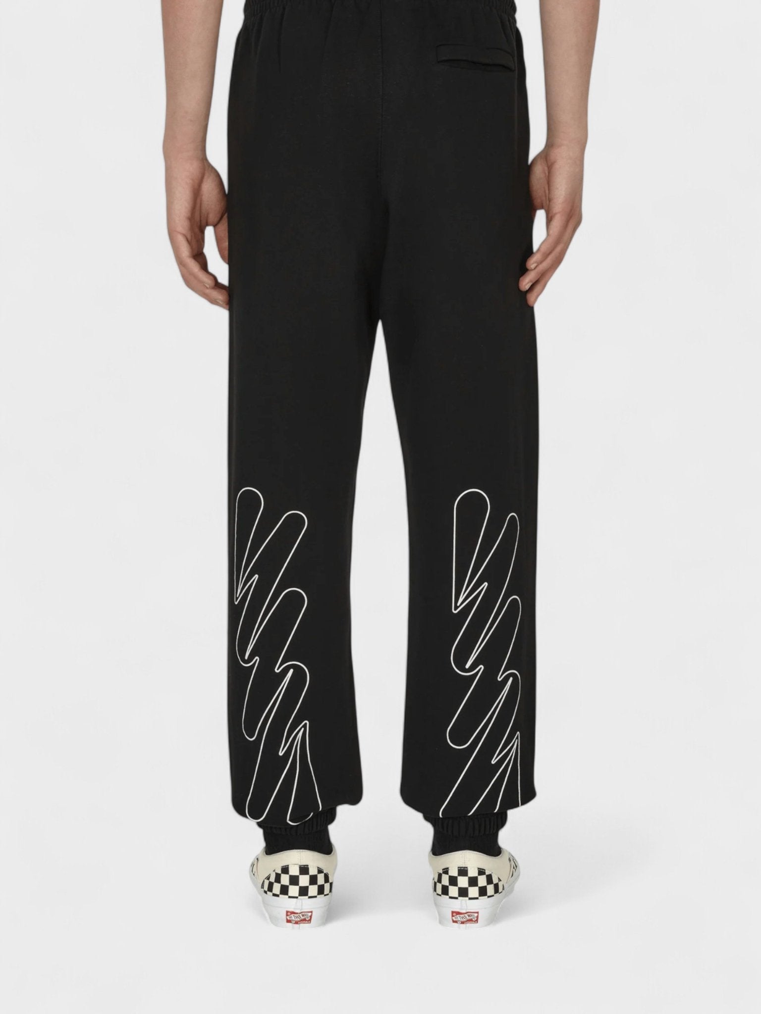 Off - White Wave Outline Diag Slim Sweatpants Black - Supplied FashionOff - White
