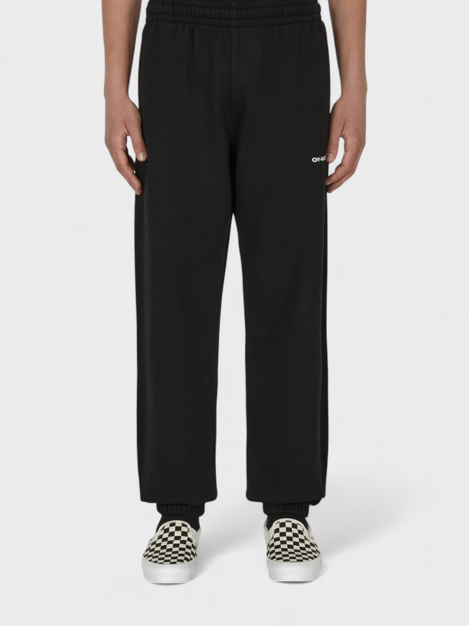 Off - White Wave Outline Diag Slim Sweatpants Black - Supplied FashionOff - White