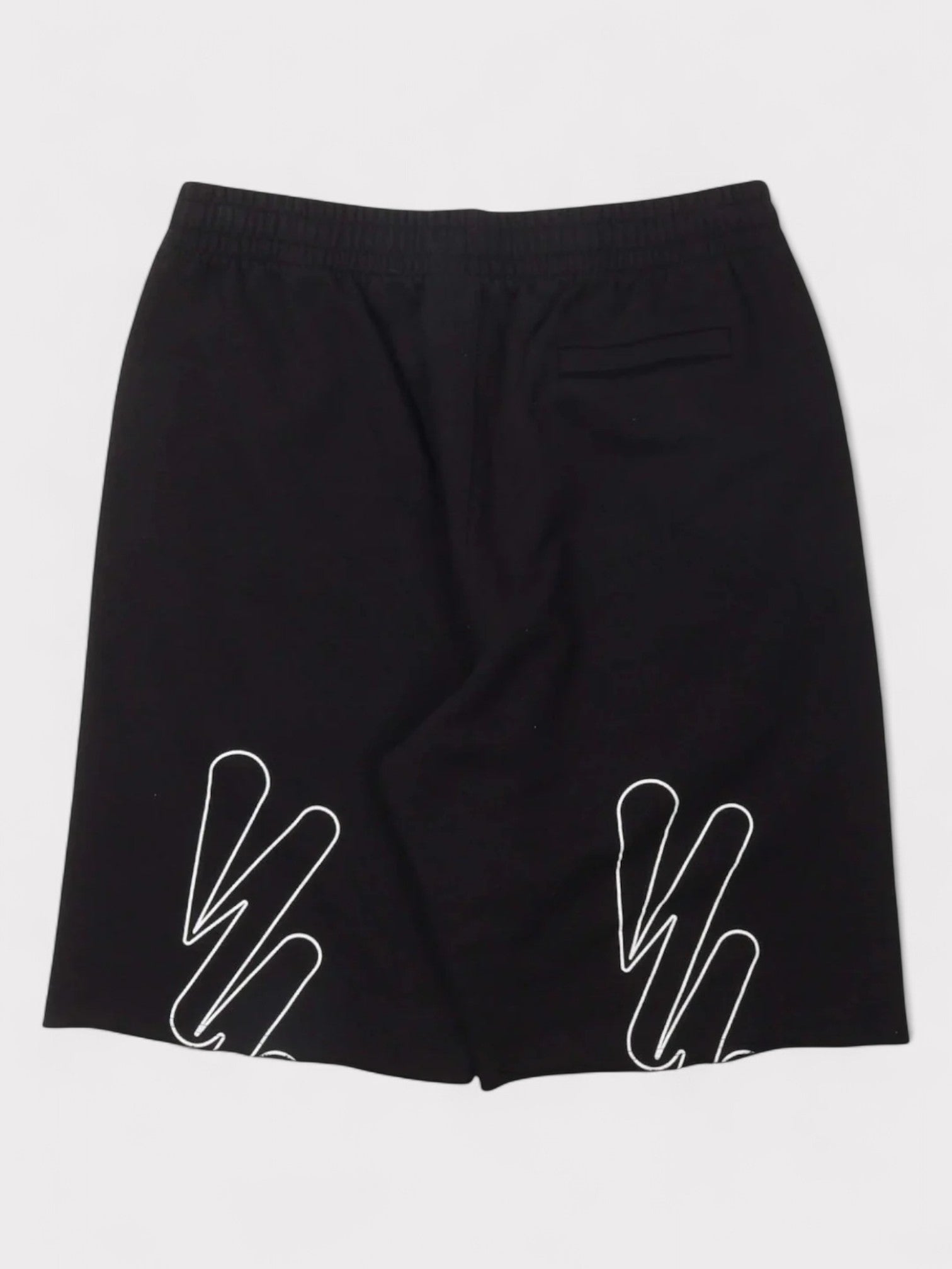Off - White Wave Outline Diag Sweatshorts Black - Supplied FashionOff - White