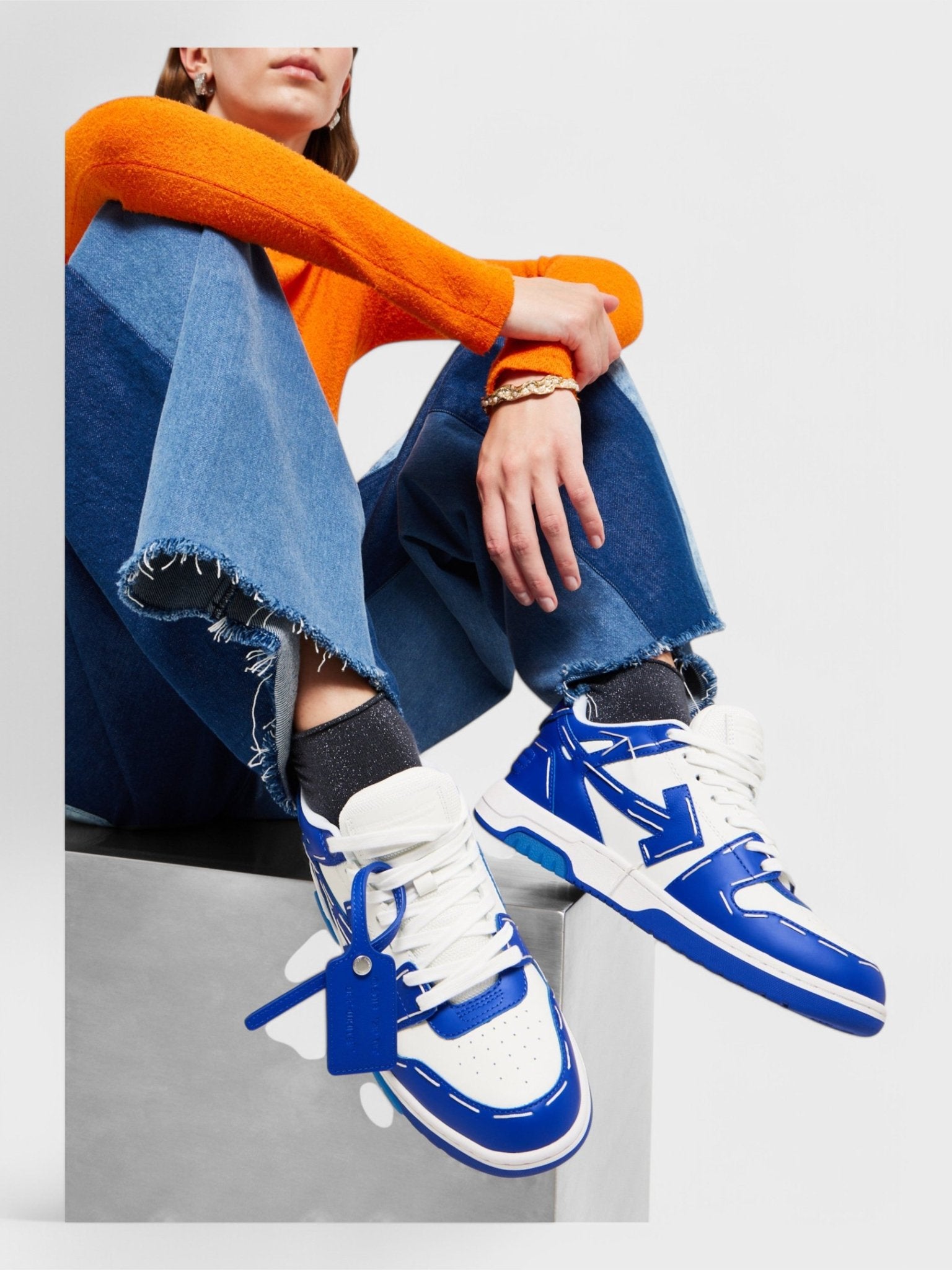 Off - White Wmns Out of Office 'Sartorial Stitch - Blue White' - Supplied FashionOff White