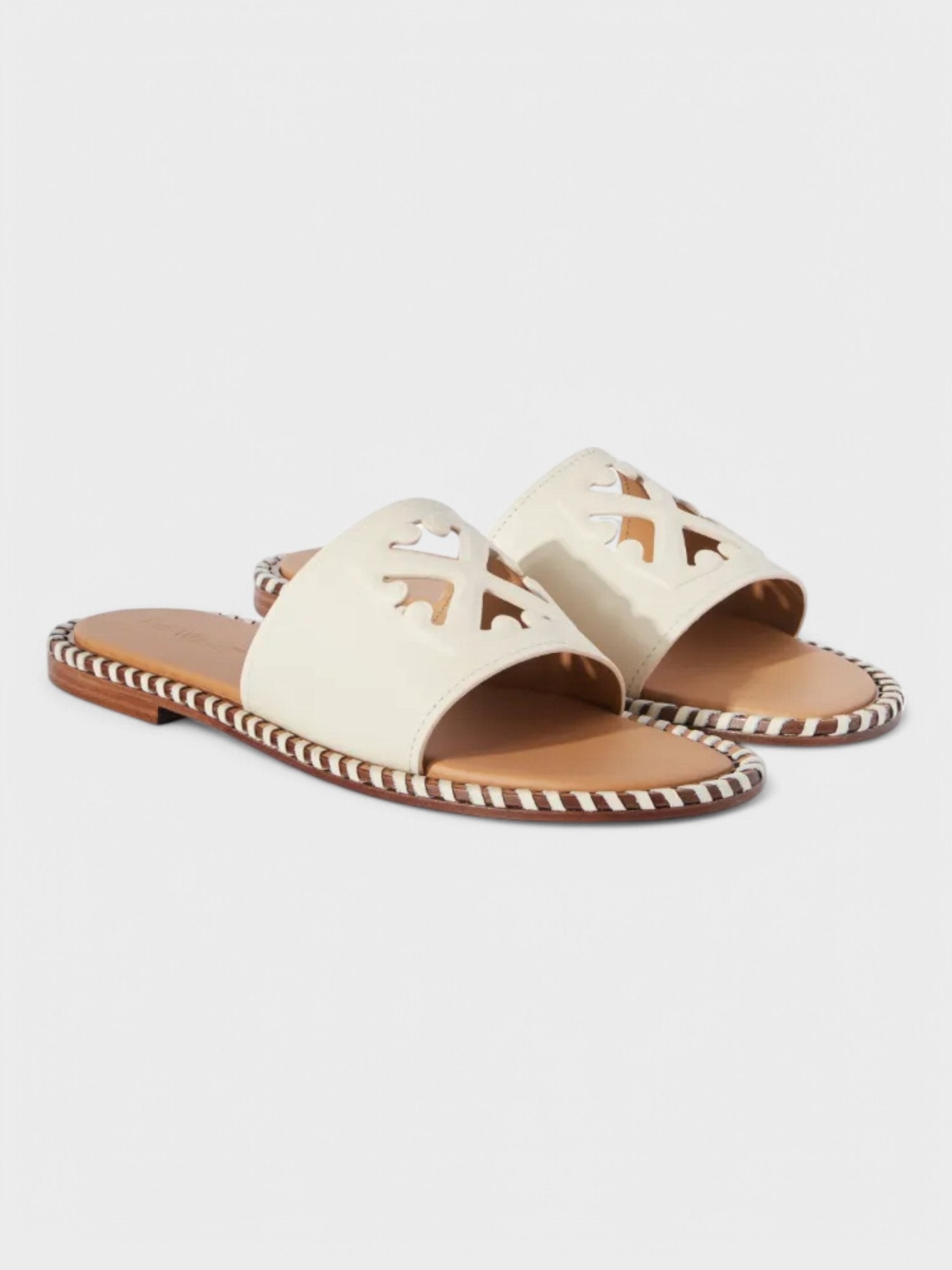 Off - White Wmns Twist Embossed Arrow Slides 'Off White Brown' - Supplied FashionOff White