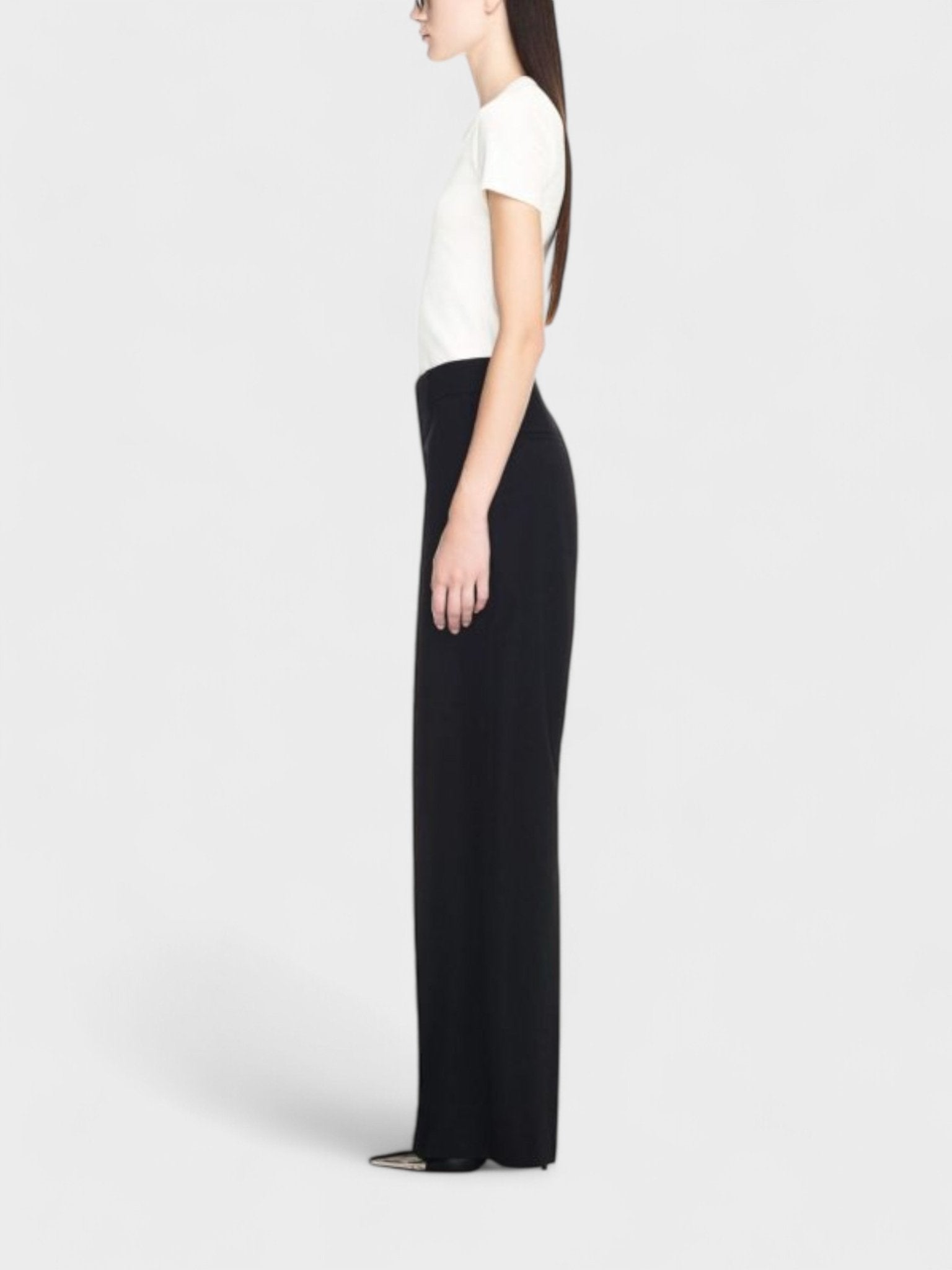 Off - White Wool Formal Over Pant Black - Supplied FashionOff White