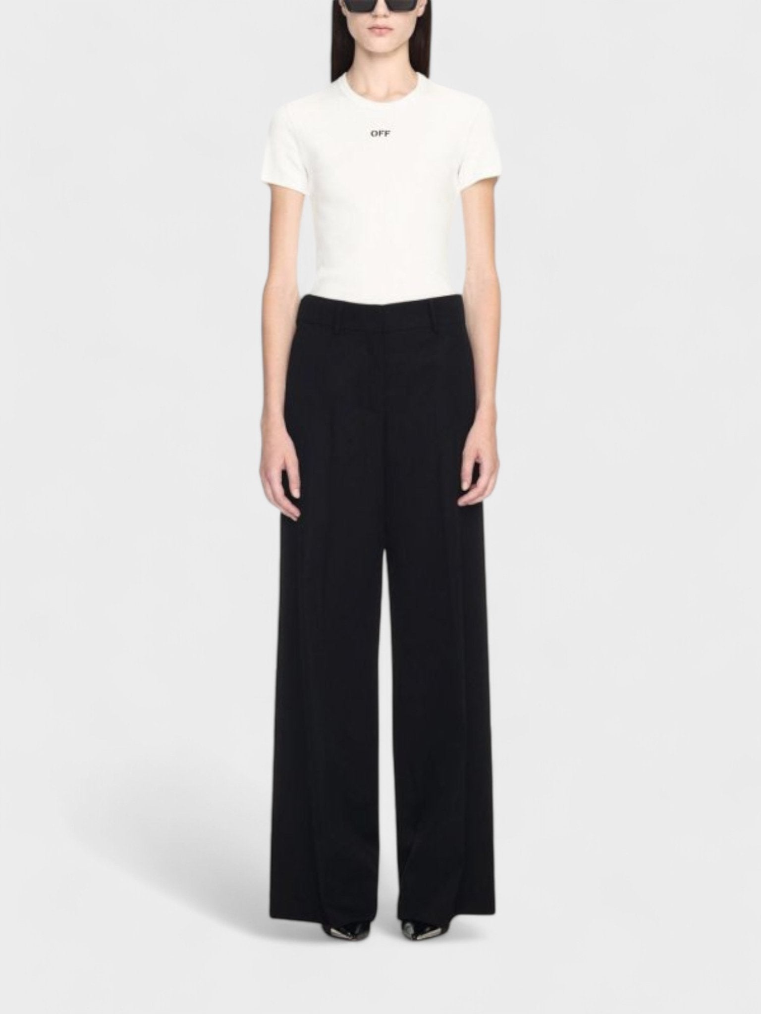 Off - White Wool Formal Over Pant Black - Supplied FashionOff White