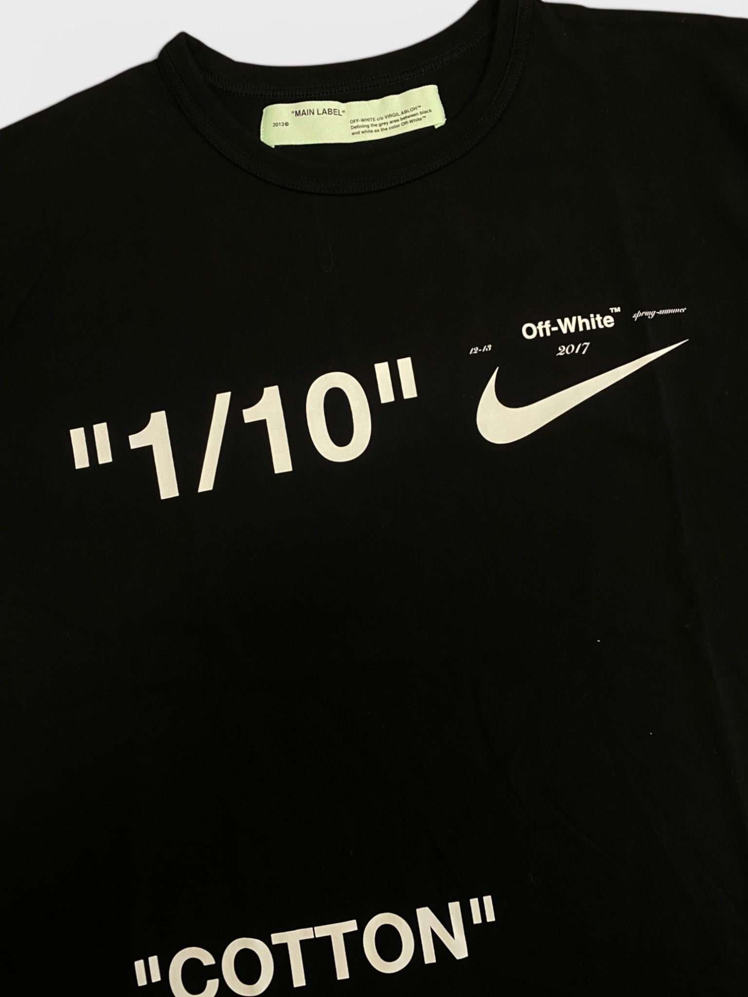 Off White x Nike Ten By Ten T-Shirt Black - Supplied FashionOff White