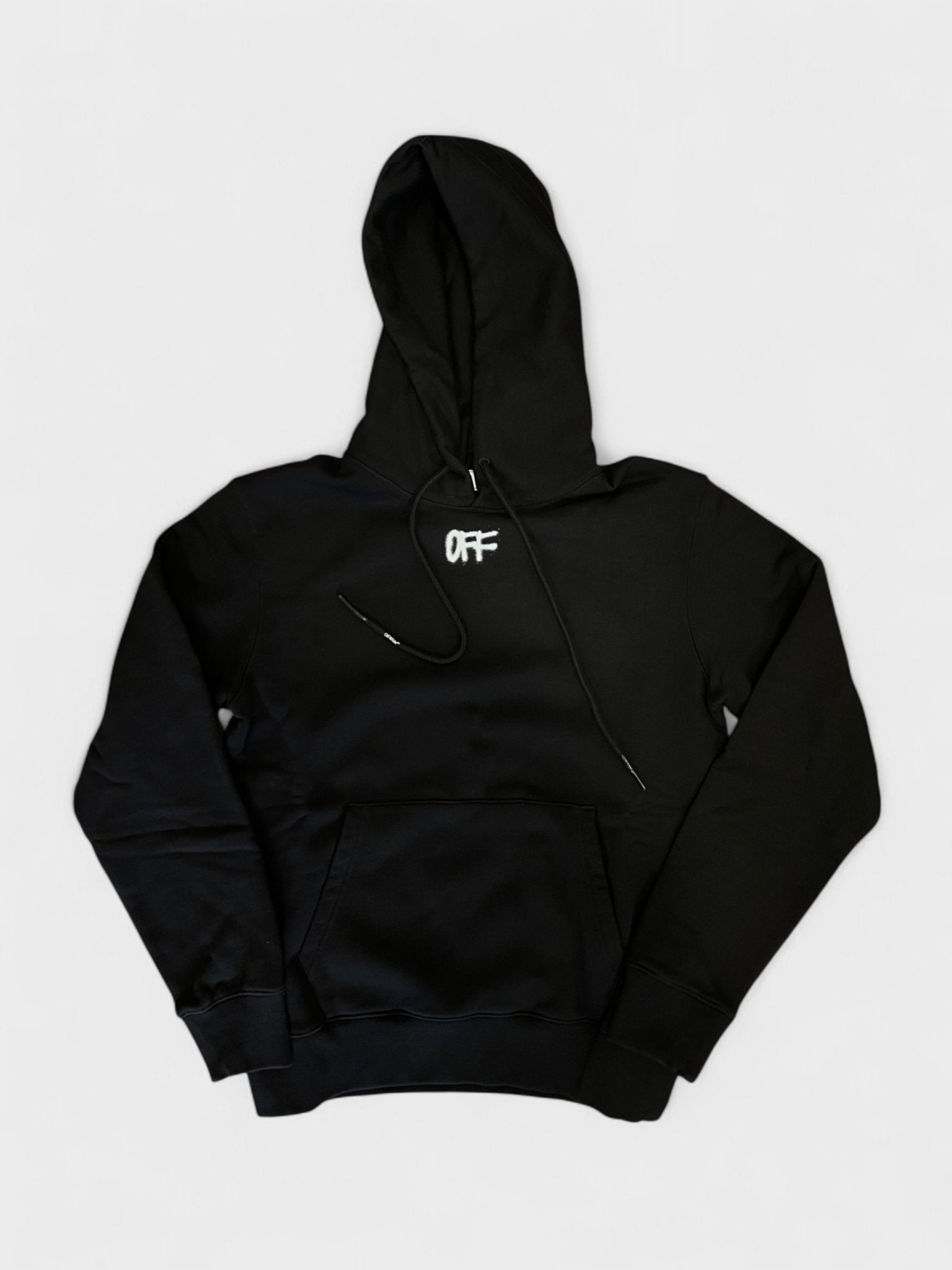Off - White Zurich Slim Spray Hoodie Black White - Supplied FashionOff - White